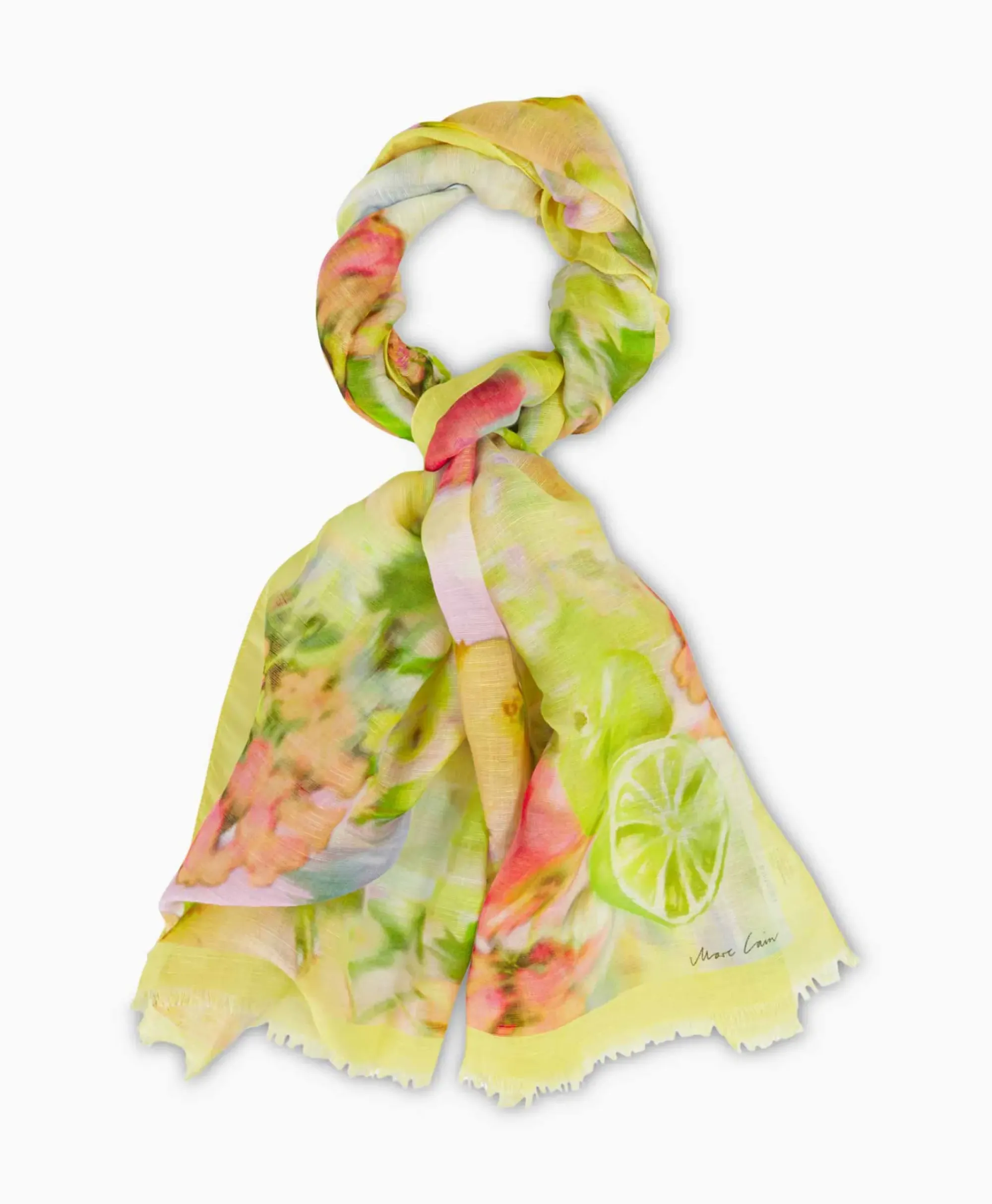 Sjaals^Marccain Collectie Shawl Wc B4.07 Z23 Midden Geel