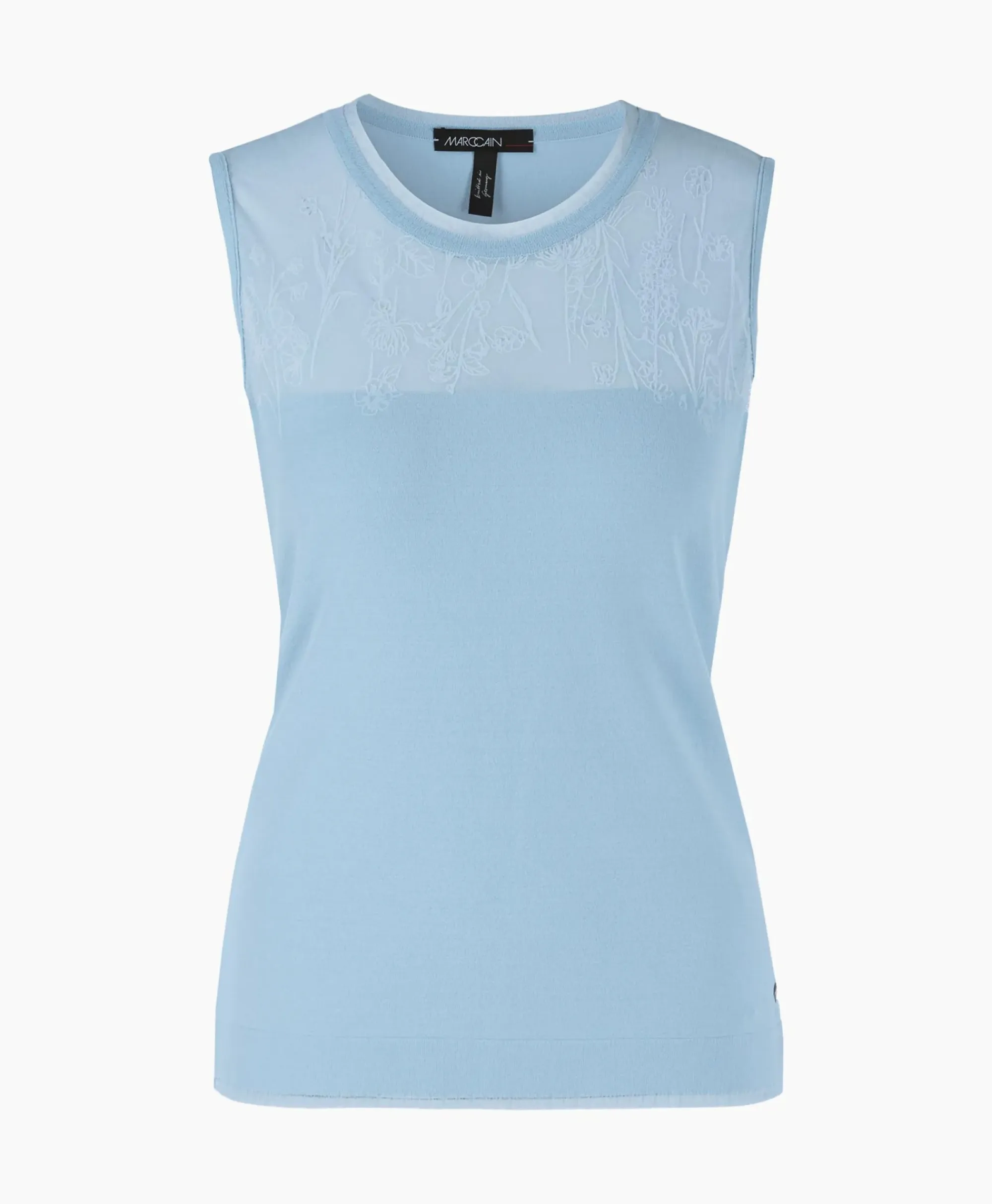 T-Shirts & Tops^Marccain Collectie Top Wc 61.07 M27 Licht Blauw
