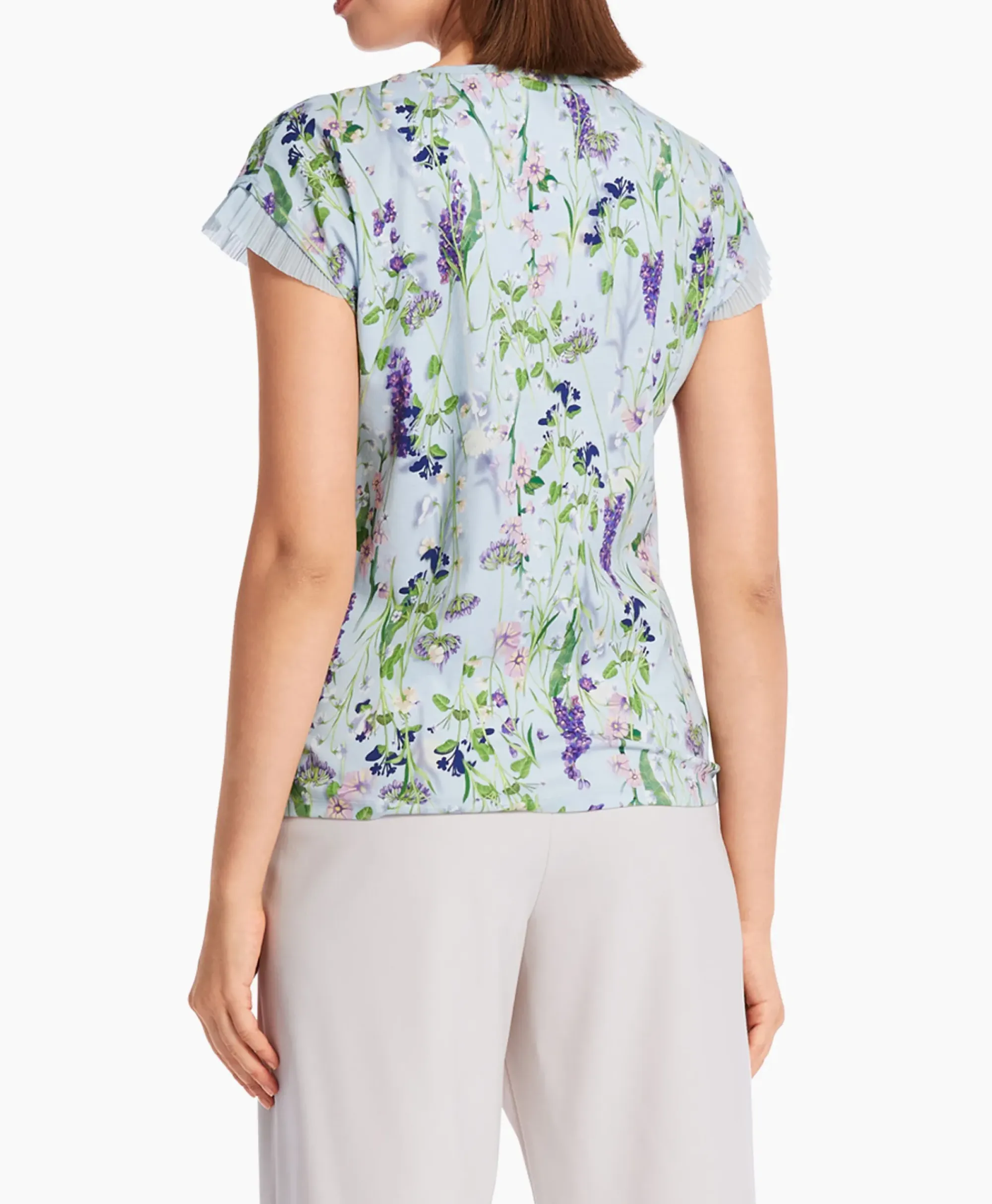 T-Shirts & Tops^Marccain Collectie T-Shirt Wc 48.23 J19 Licht Blauw