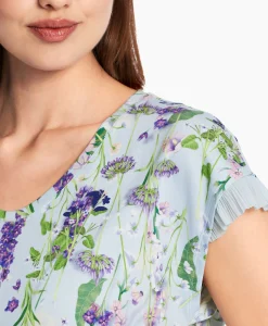 T-Shirts & Tops^Marccain Collectie T-Shirt Wc 48.23 J19 Licht Blauw