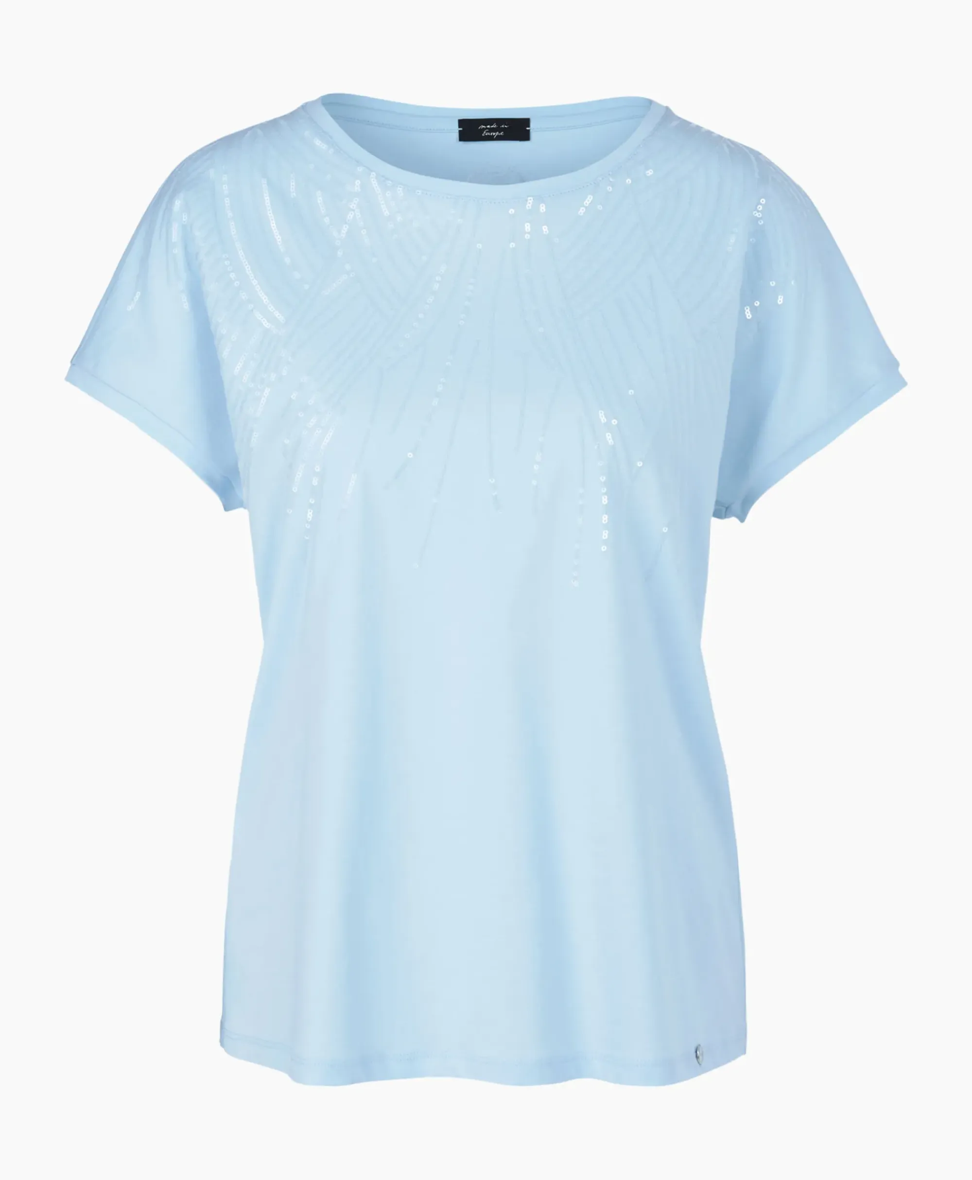 T-Shirts & Tops^Marccain Collectie T-Shirt Wc 48.46 J36 Licht Blauw