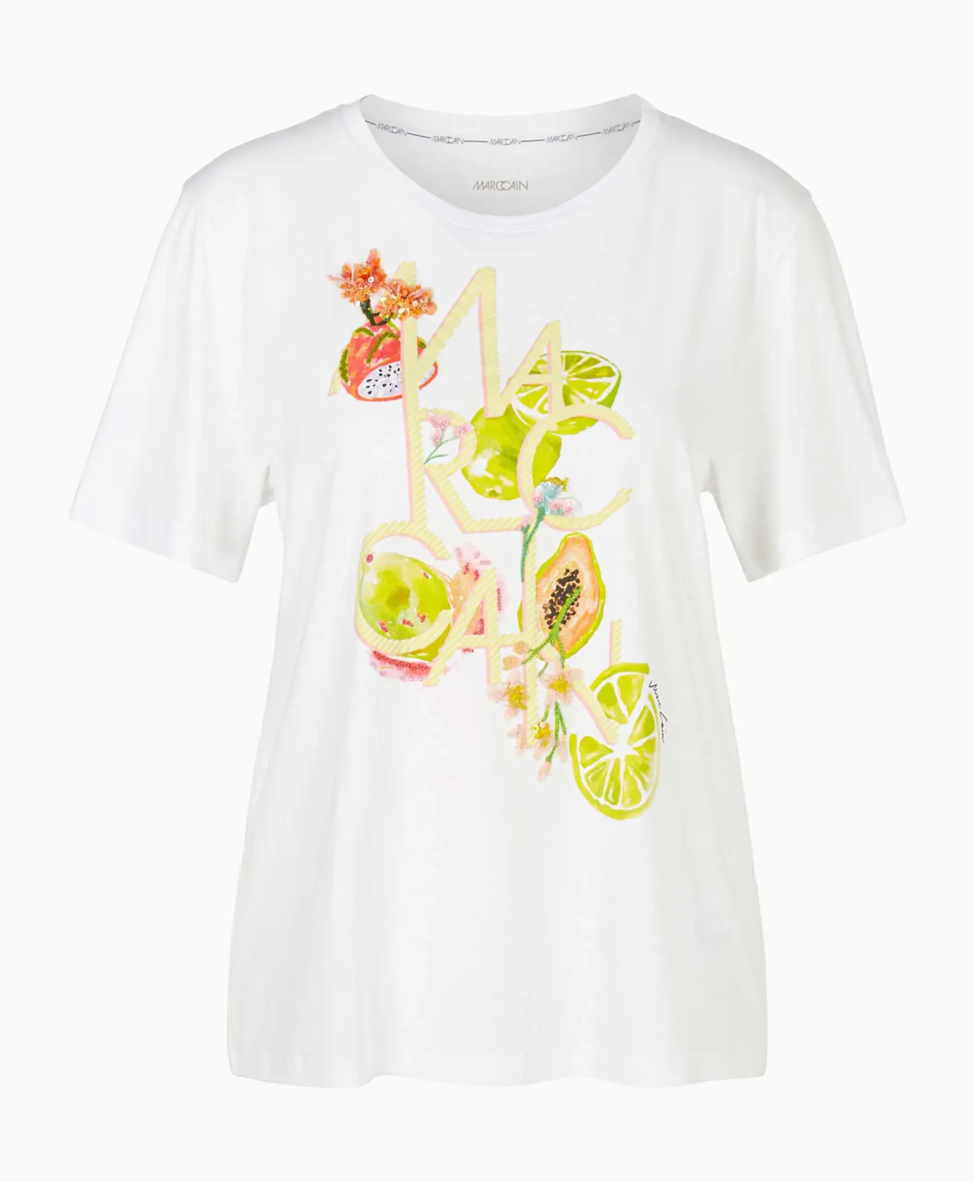 T-Shirts & Tops^Marccain Collectie T-Shirt Wc 48.11 J40 Wit