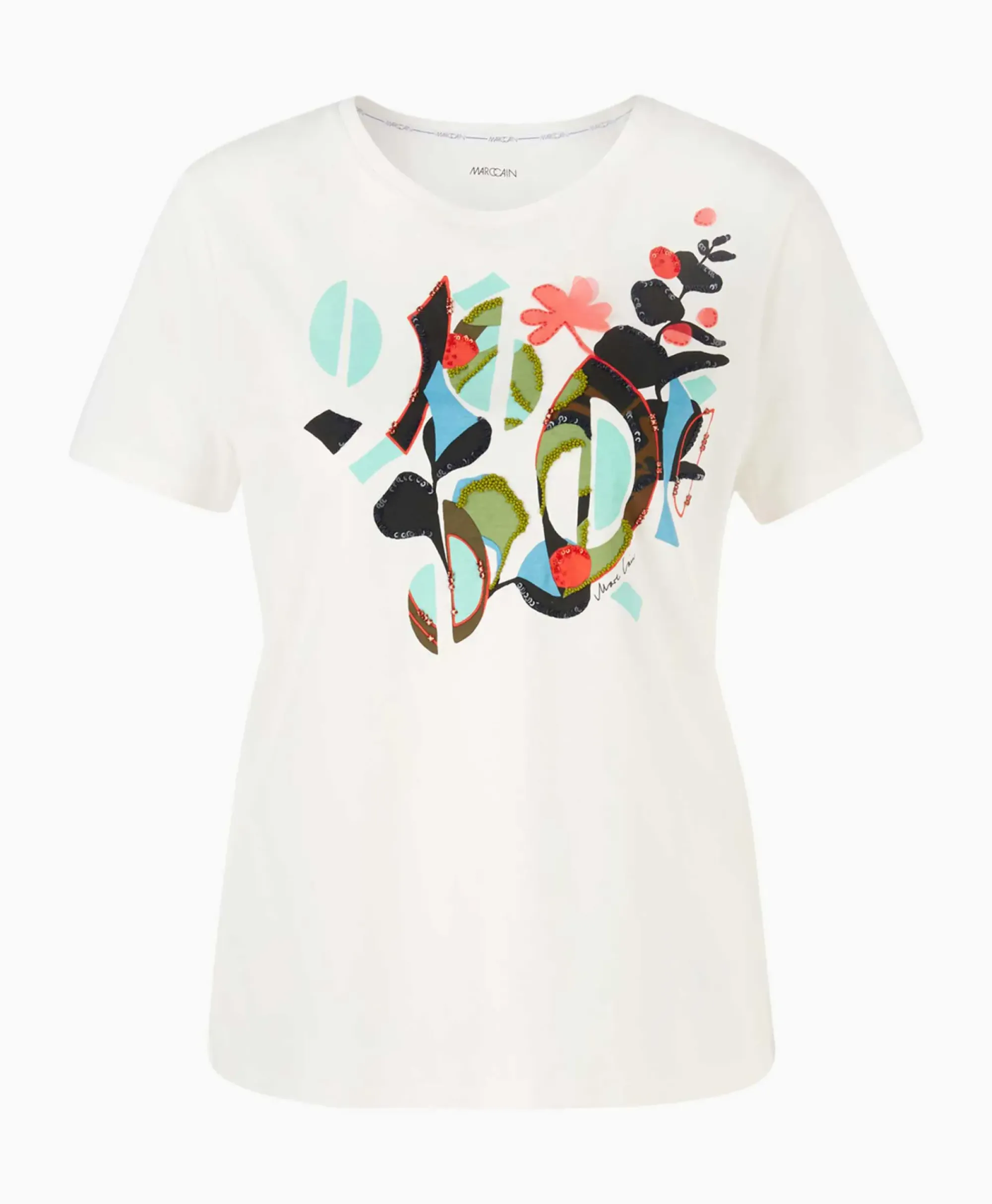 T-Shirts & Tops^Marccain Collectie T-Shirt Wc 48.32 J06 Off White
