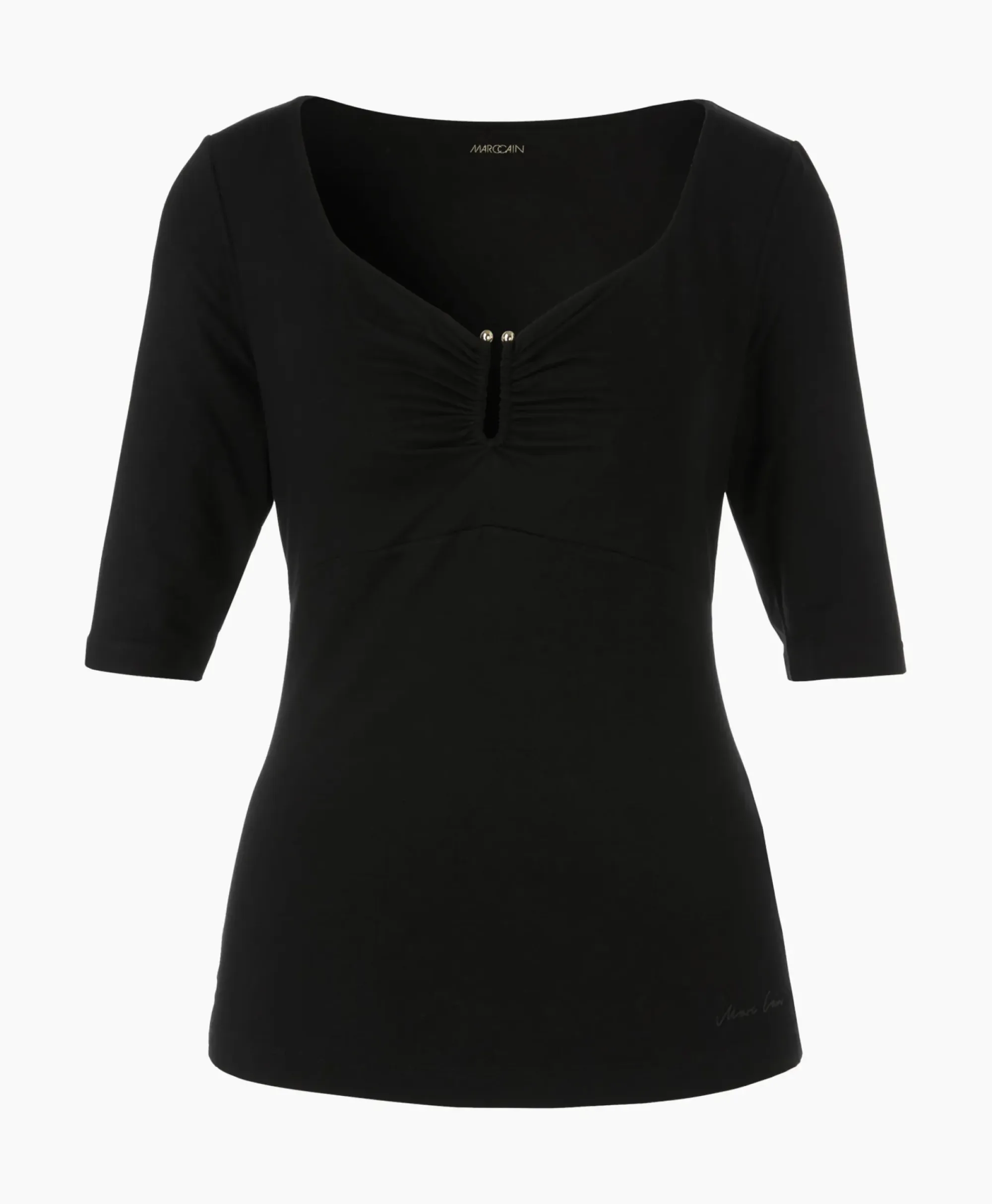 T-Shirts & Tops^Marccain Collectie T-Shirt Wc 48.57 J33 Zwart