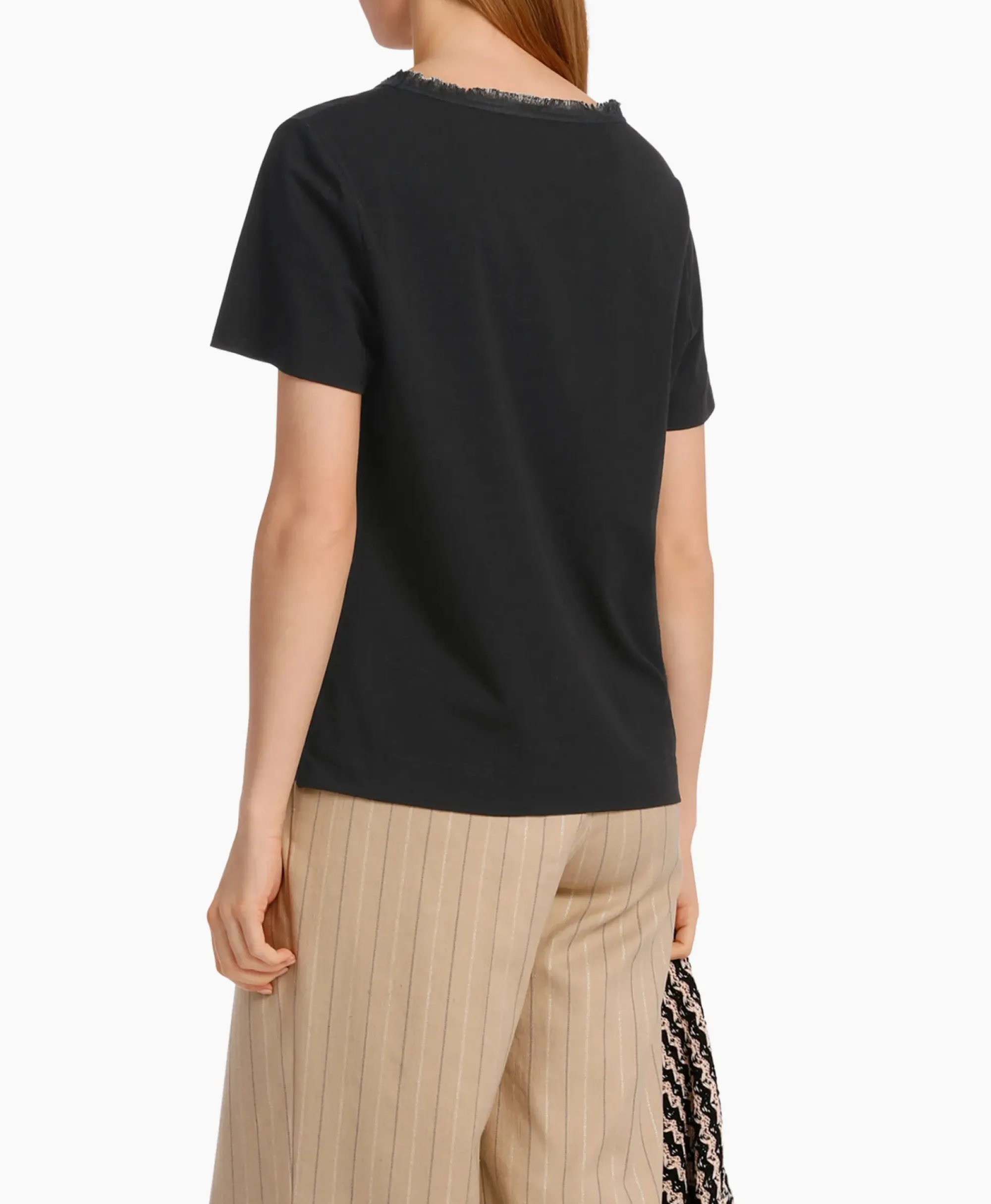 T-Shirts & Tops^Marccain Collectie T-Shirt Wc 48.41 J79 Zwart
