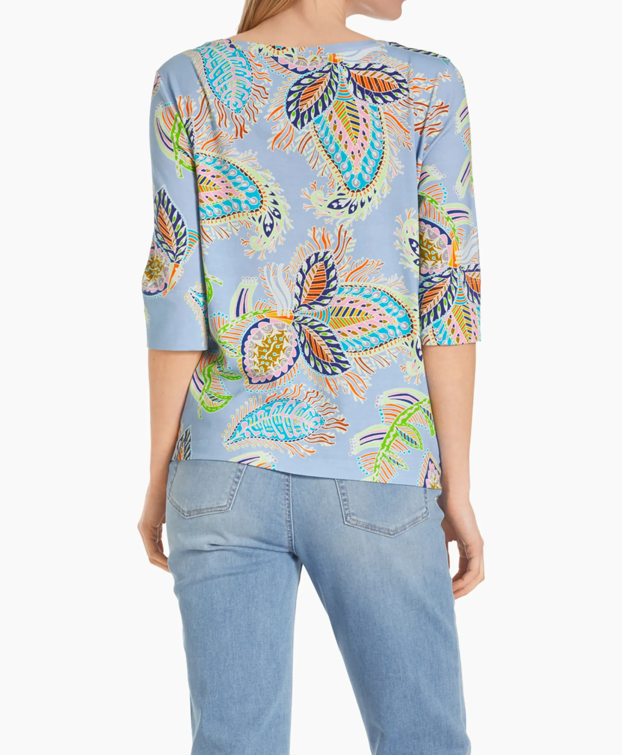 T-Shirts & Tops^Marccain Collectie T-Shirt Wc 48.66 J47 Licht Blauw