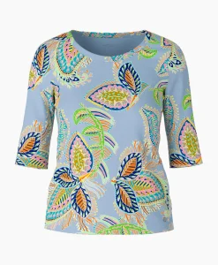 T-Shirts & Tops^Marccain Collectie T-Shirt Wc 48.66 J47 Licht Blauw