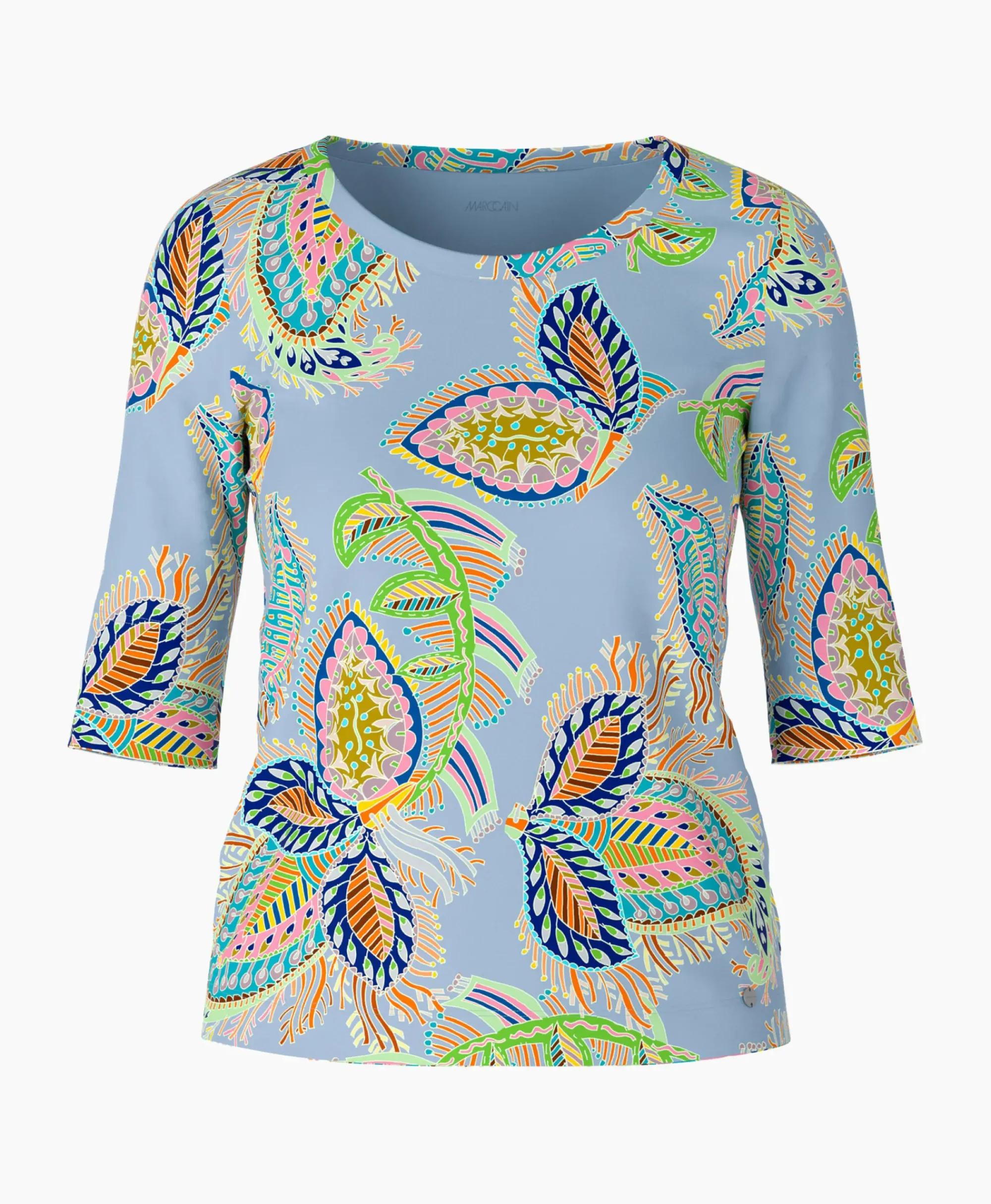 T-Shirts & Tops^Marccain Collectie T-Shirt Wc 48.66 J47 Licht Blauw