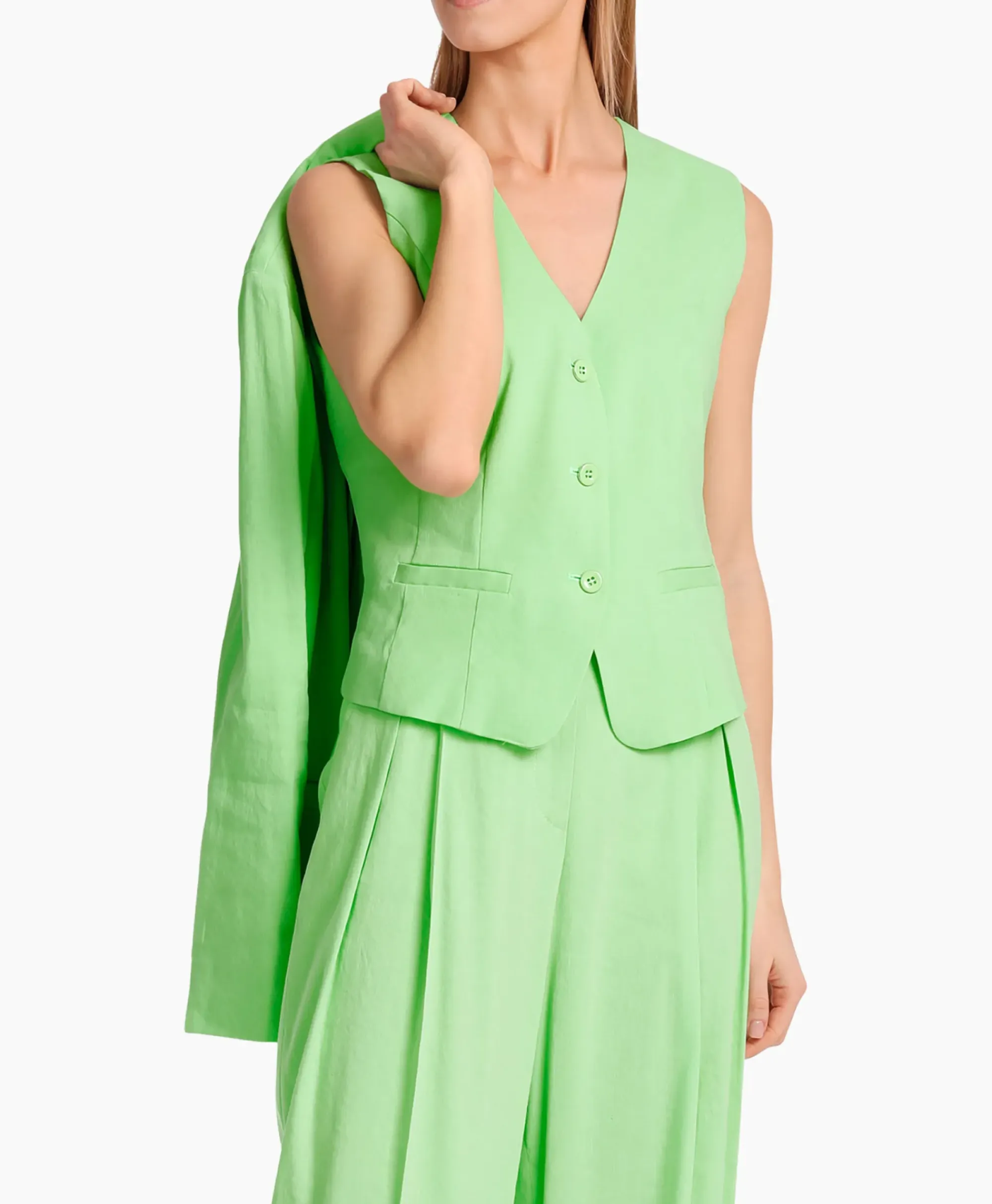 Vesten^Marccain Collectie Vest Wc 37.02 W47 Groen