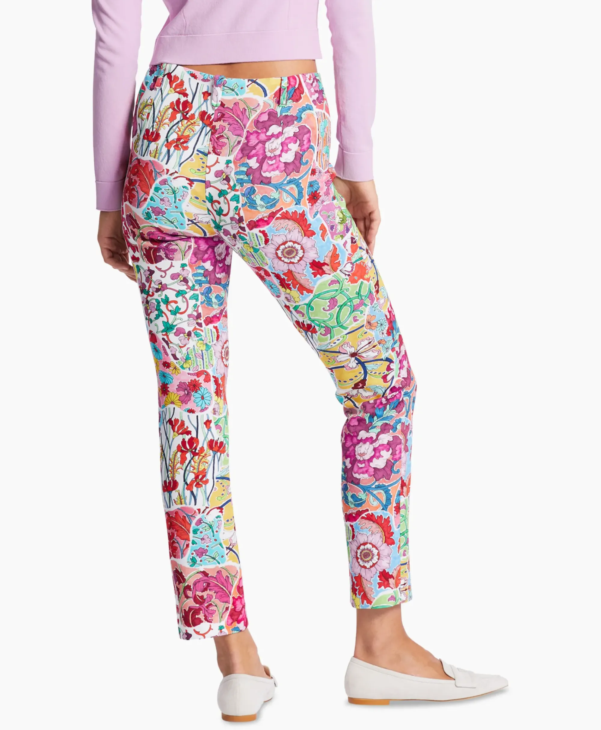 Broeken^Marc Cain Pants Bloemenbroek Wp 81.11 J04 Licht Rood