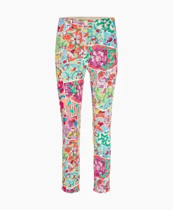 Broeken^Marc Cain Pants Bloemenbroek Wp 81.11 J04 Licht Rood