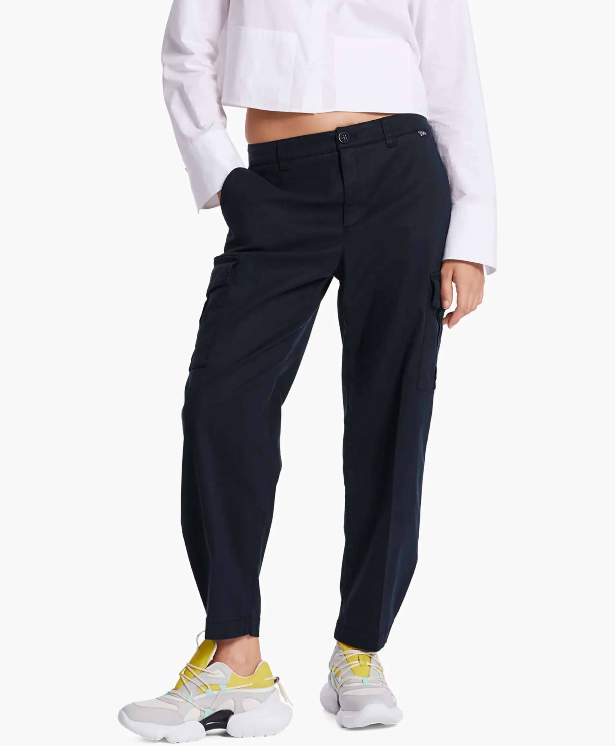 Broeken^Marc Cain Pants Broek Wp 81.12 W50 Blauw