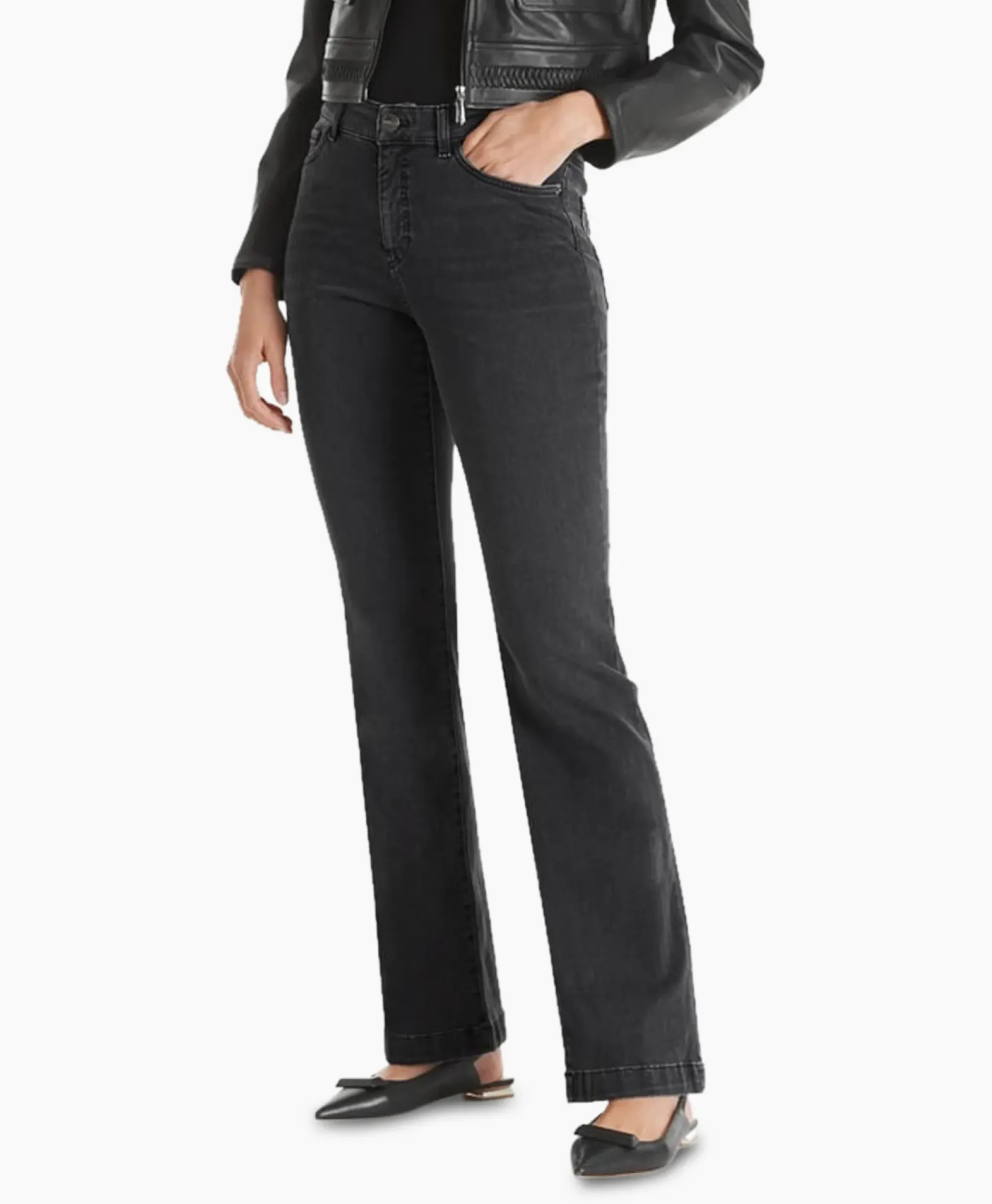 Broeken^Marc Cain Pants Jeans +P 82.06 D14 Donker Grijs