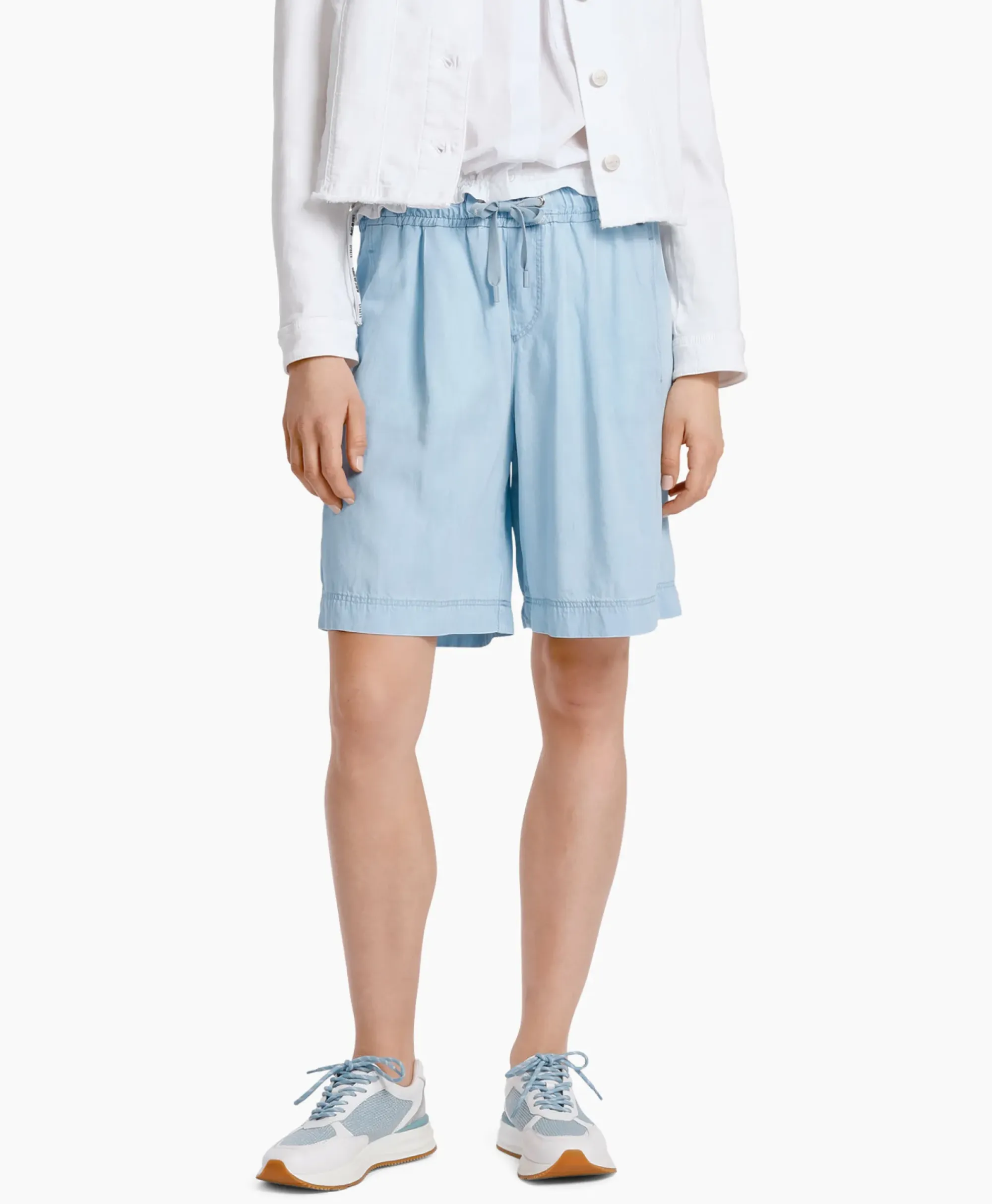 Broeken^Marc Cain Pants Short Wp 83.03 D63 Licht Blauw