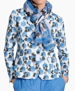 Sjaals^Marccain Sport Shawl Ws B4.07 Z27 Donker Blauw