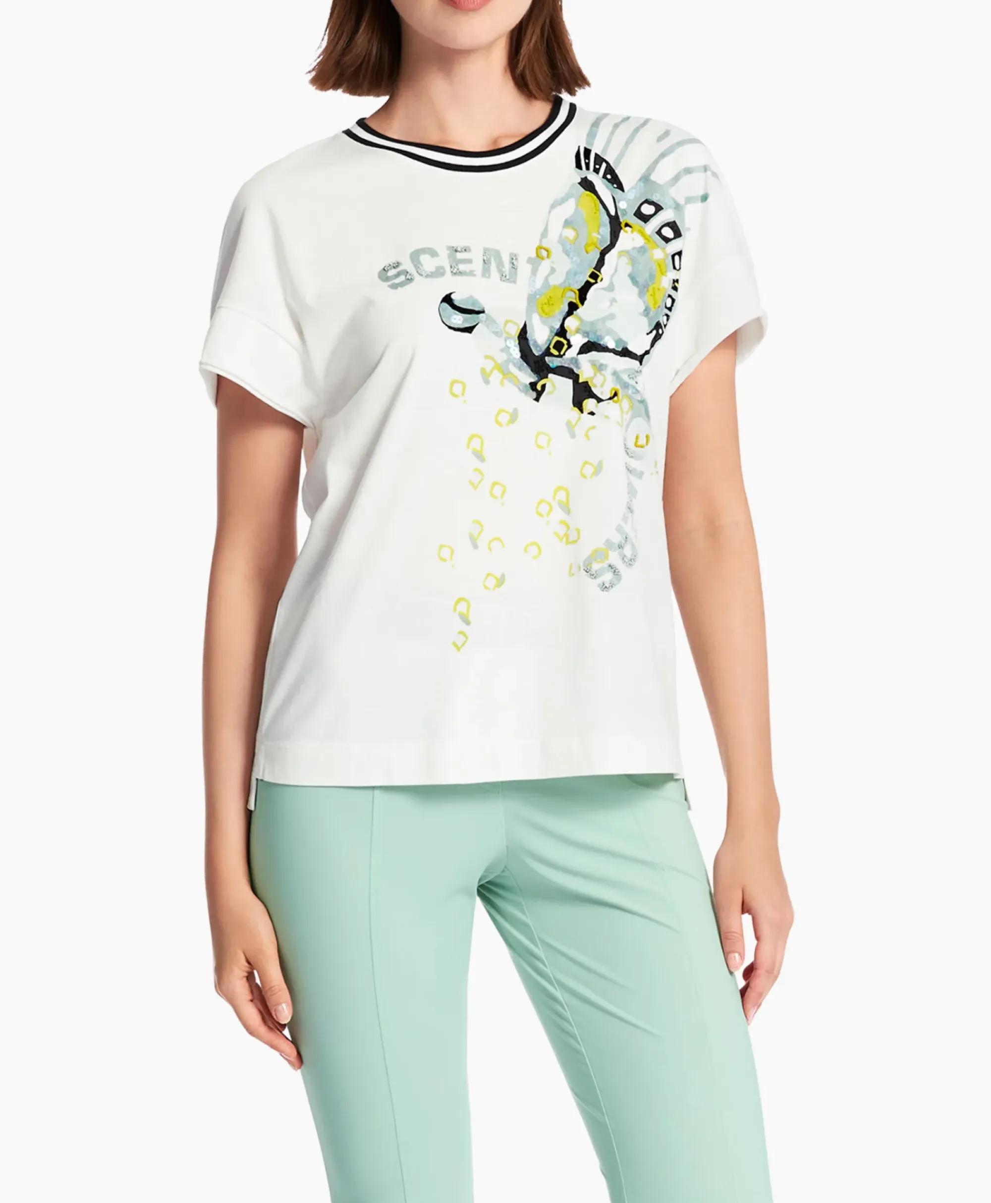 T-Shirts & Tops^Marccain Sport T-Shirt Ws 48.06 J41 Off White