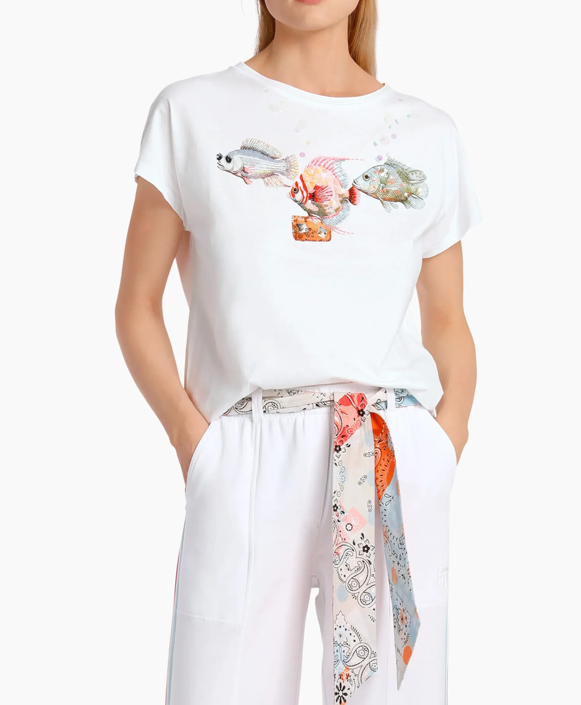 T-Shirts & Tops^Marccain Sport T-Shirt Ws 48.58 J98 Wit