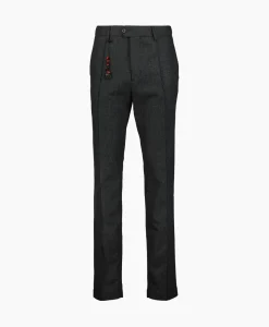 Broeken^Marco Pescarolo Pantalon Bros Zip 4829 Donkergrijs