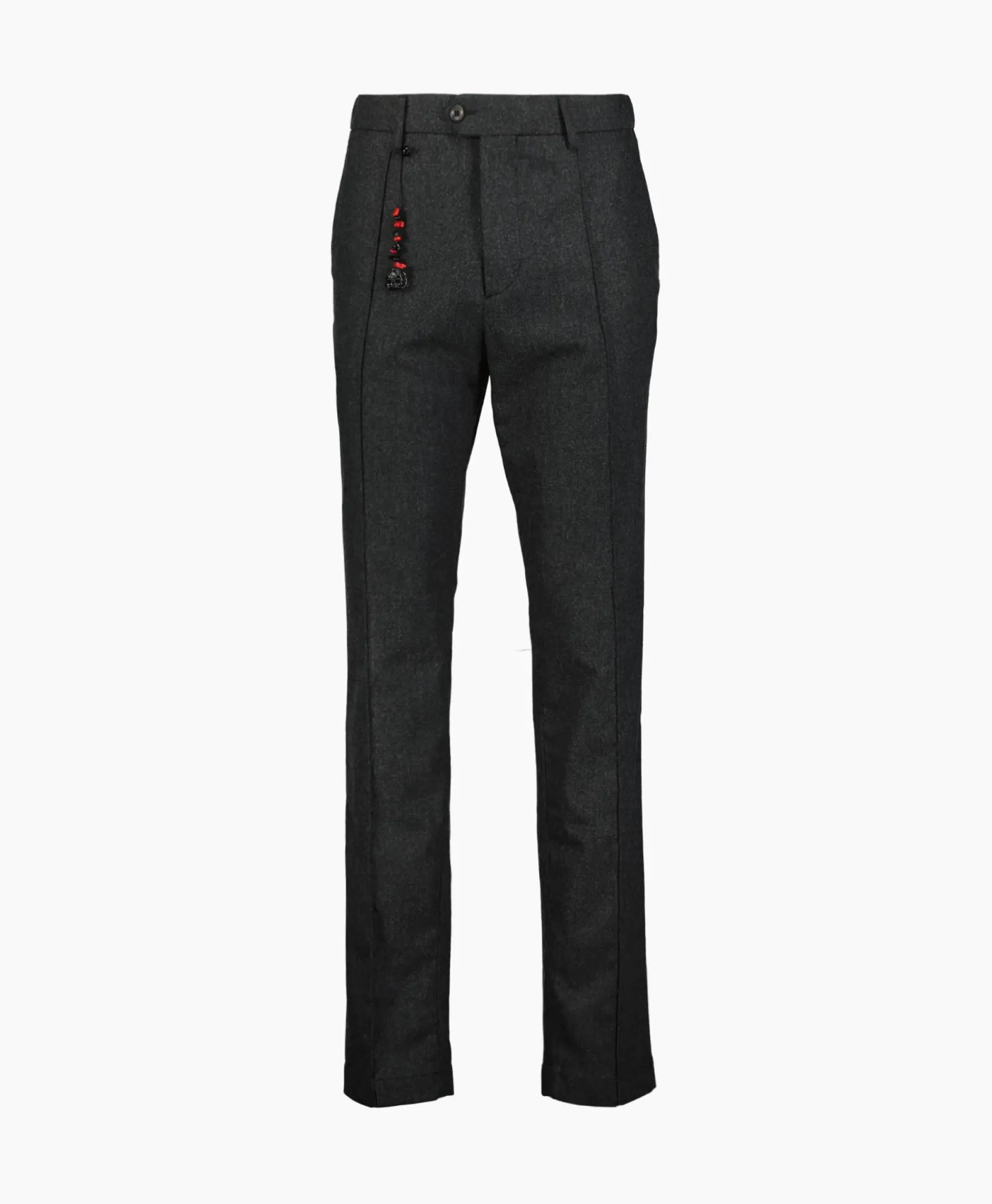 Broeken^Marco Pescarolo Pantalon Bros Zip 4829 Donkergrijs