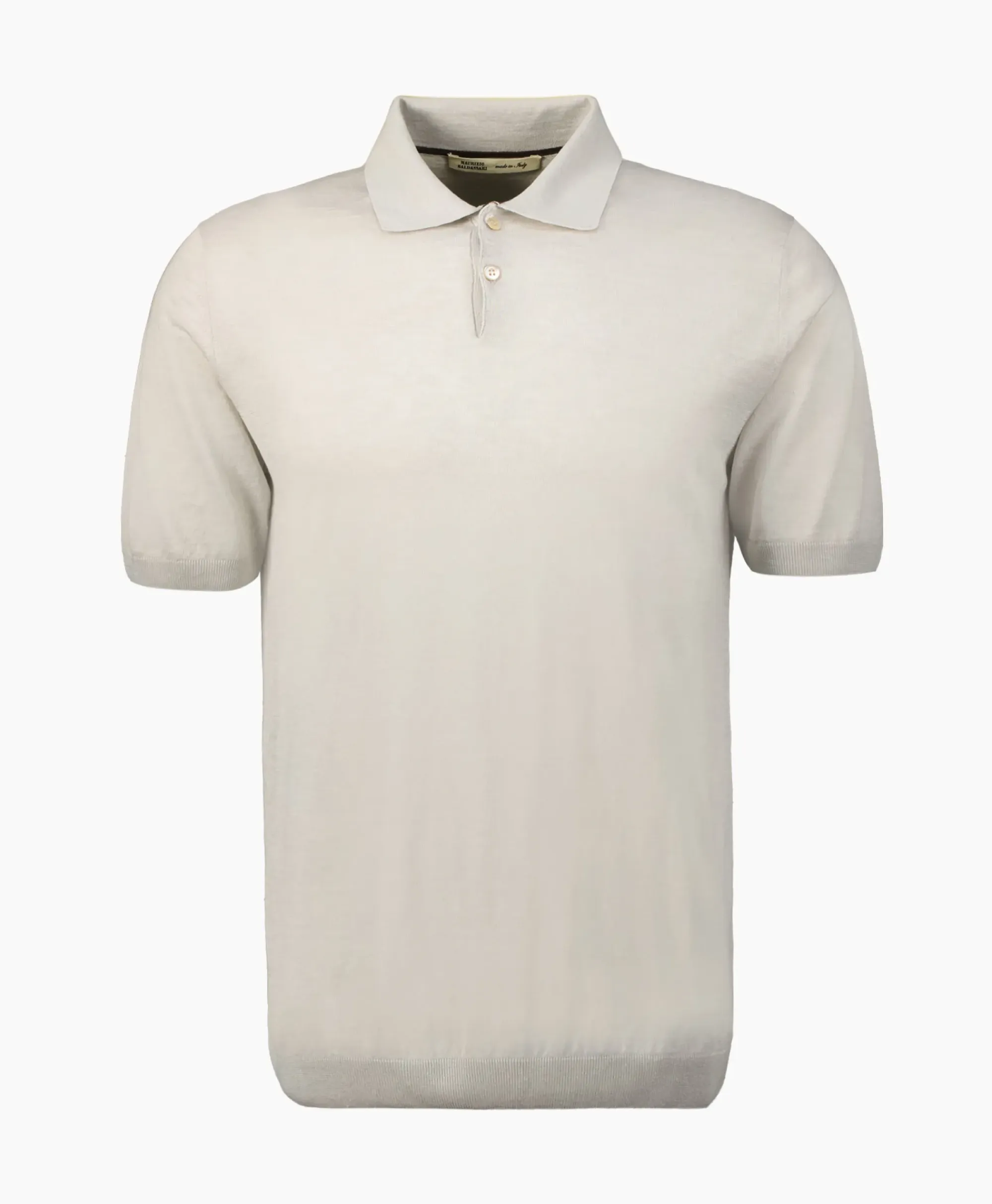 Polo's^Maurizio Baldassari Polo Light Knitted Licht Grijs
