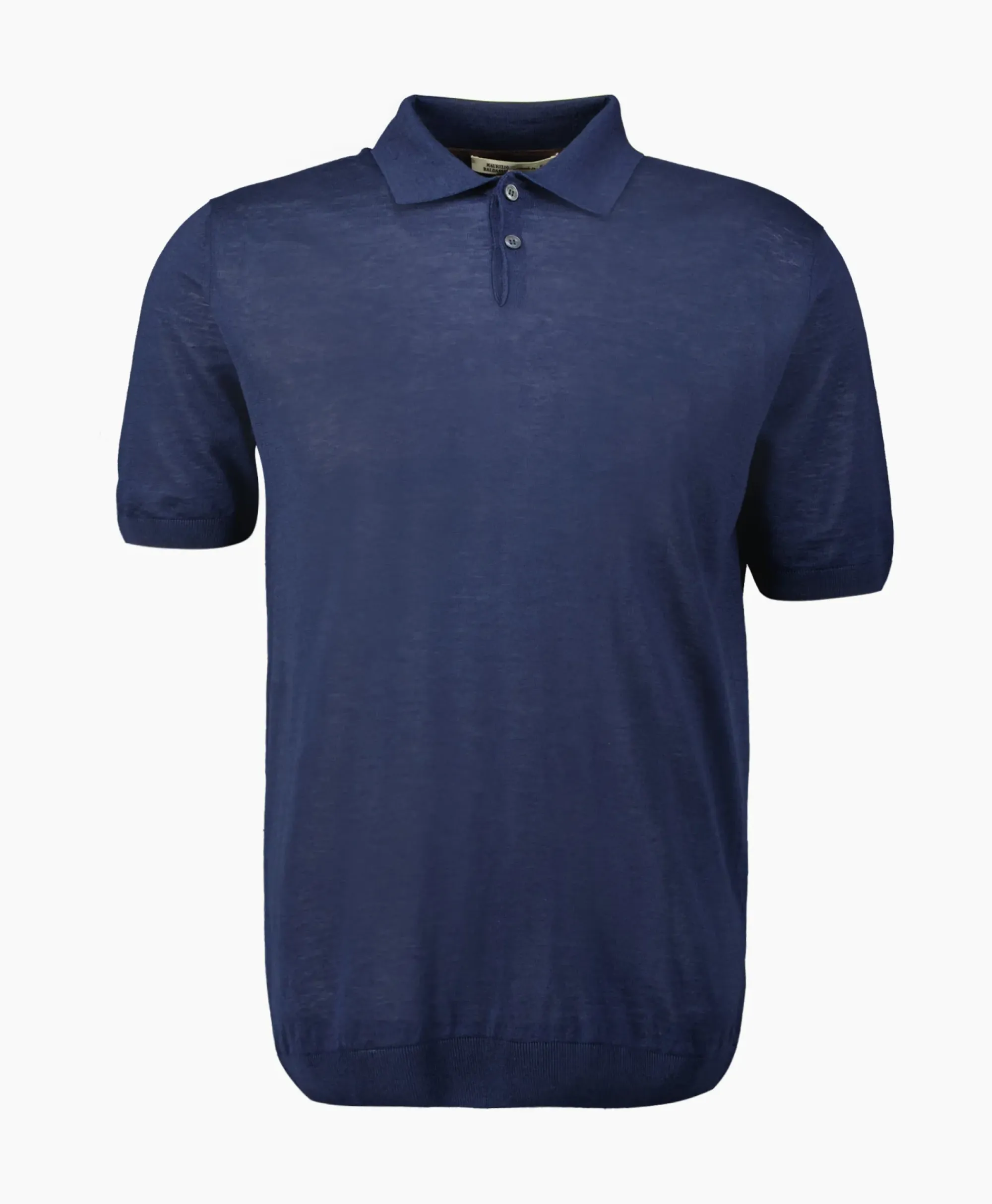 Polo's^Maurizio Baldassari Polo Light Knitted Donker Blauw