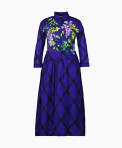 Jurken^Mii Collection Maxi Jurk 32/Dress Santi Blauw