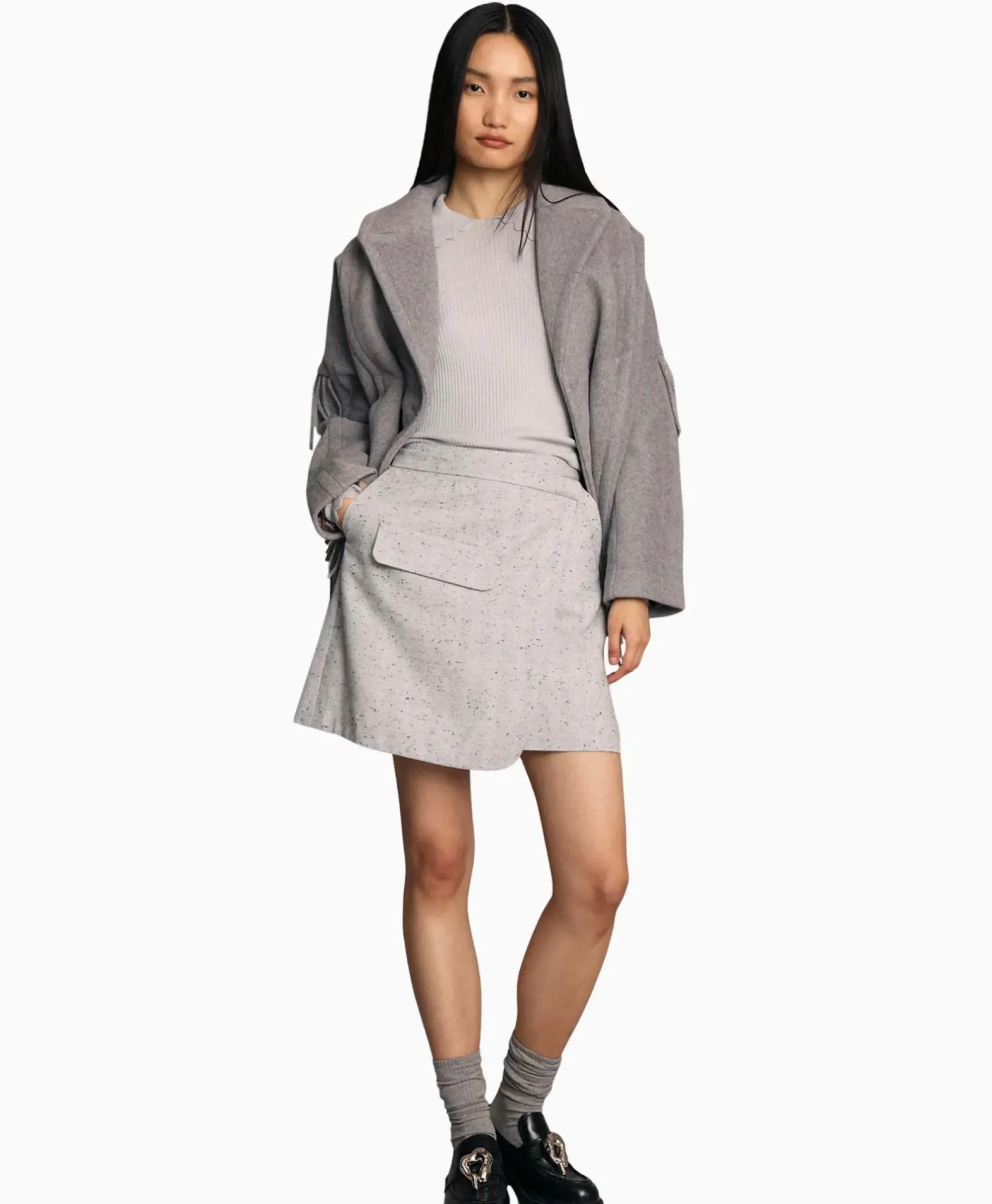 Rokken^Munthe Minirok 233-1210-23308 Grijs