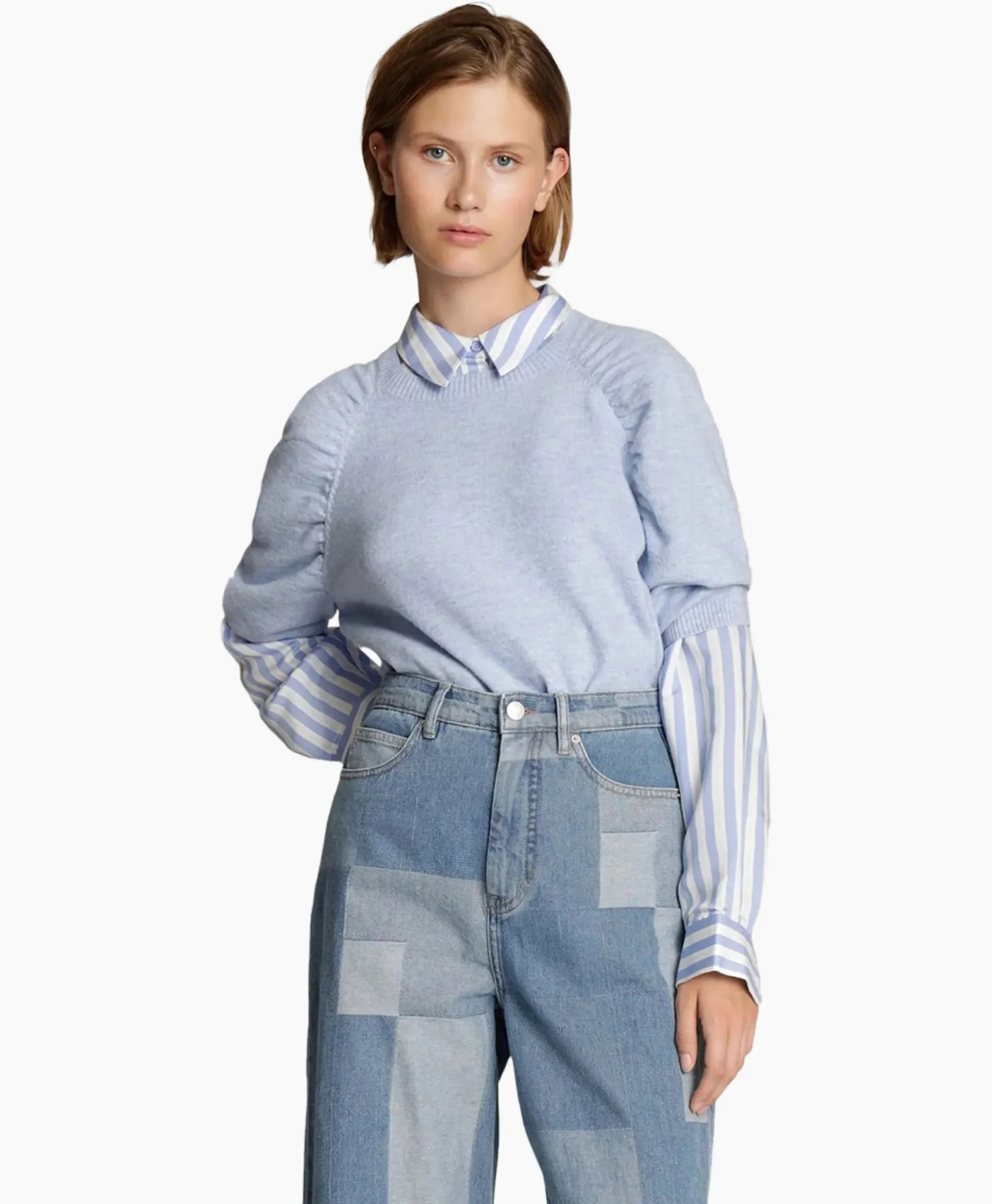 Truien^Munthe Pullover Manya Licht Blauw