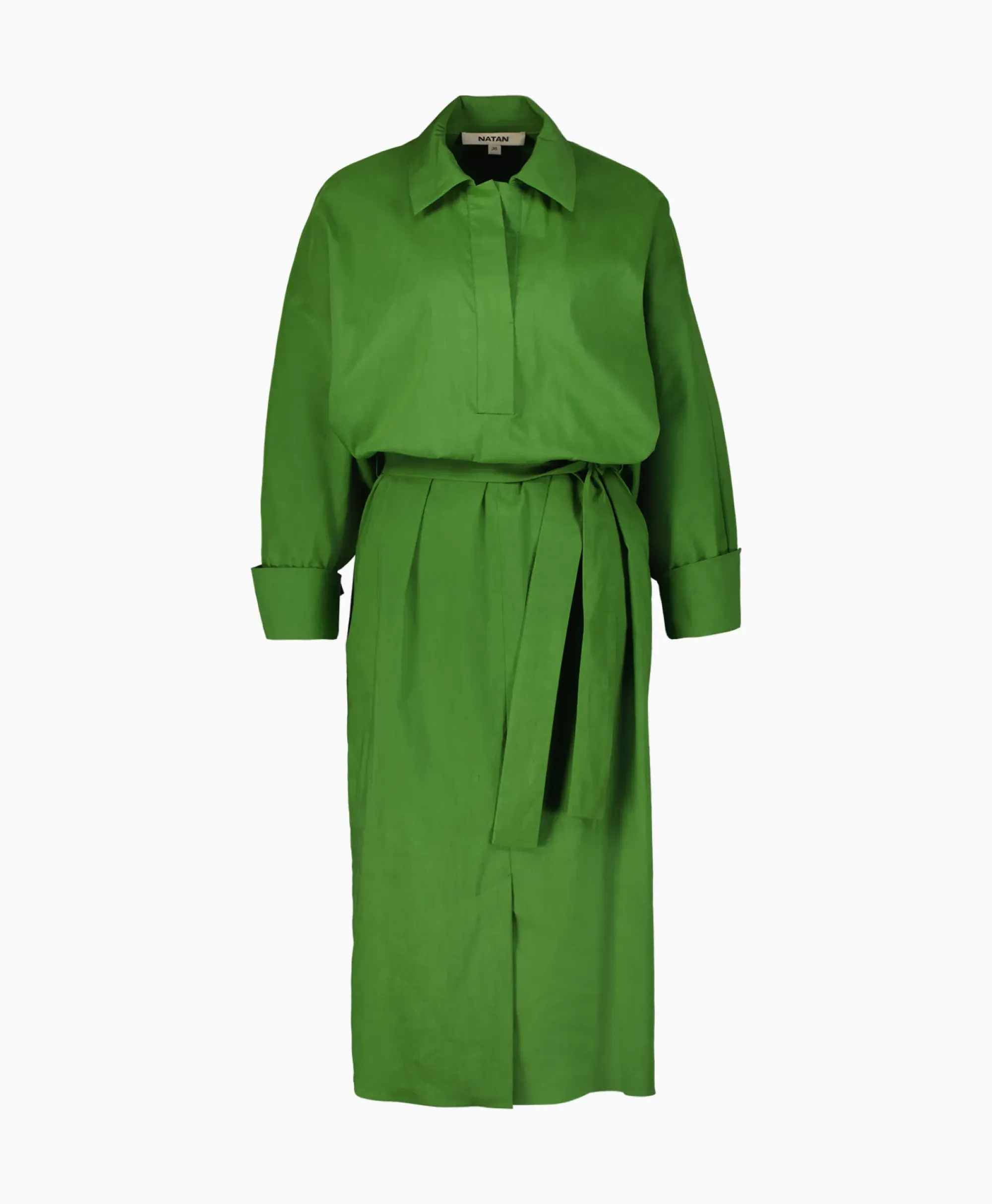 Jurken^Natan Midi Jurk Arima-N1Ca02 Groen