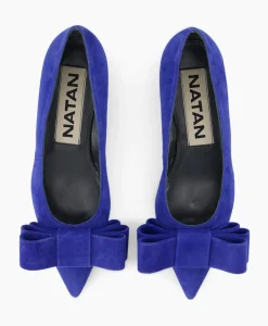 Instappers^Natan Schoenen Ballerina Cam Electrico Leder Blauw