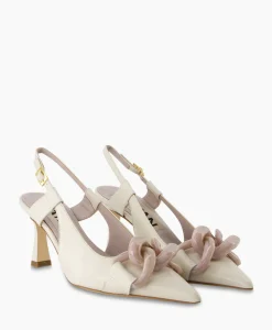 Pumps^Natan Schoenen Pump Nappa C735 + Fb. Lartigiana Tm24174/V1 Nudeecru