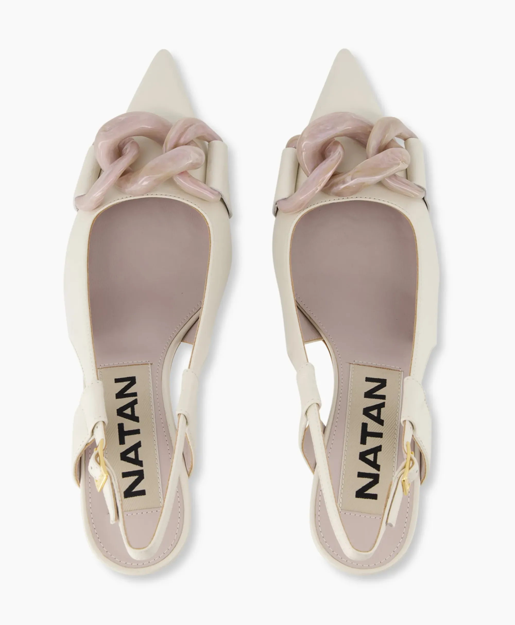Pumps^Natan Schoenen Pump Nappa C735 + Fb. Lartigiana Tm24174/V1 Nudeecru