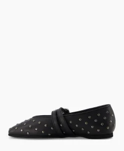 Instappers^Nubikk Ballerina Gisele Grace Studs Zwart