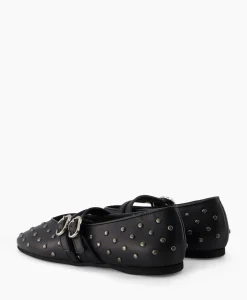 Instappers^Nubikk Ballerina Gisele Grace Studs Zwart
