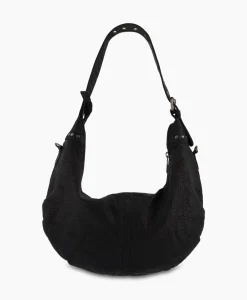 Tassen^Nunoo Bags Crossbody Tas Dagmar Rivet Washed Black Zwart