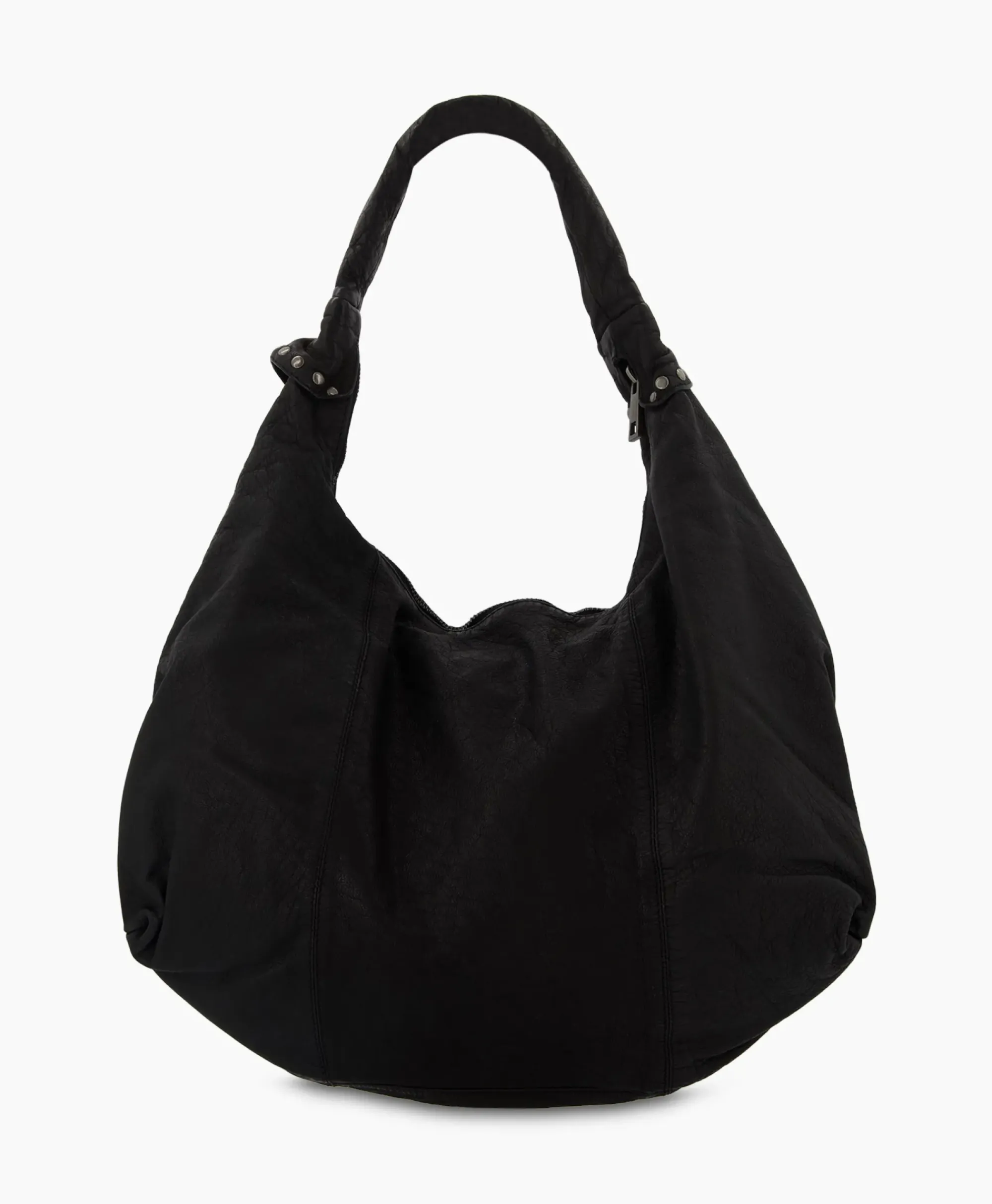 Tassen^Nunoo Bags Crossbody Tas Maxi Dandy Rivet Washed Black Zwart