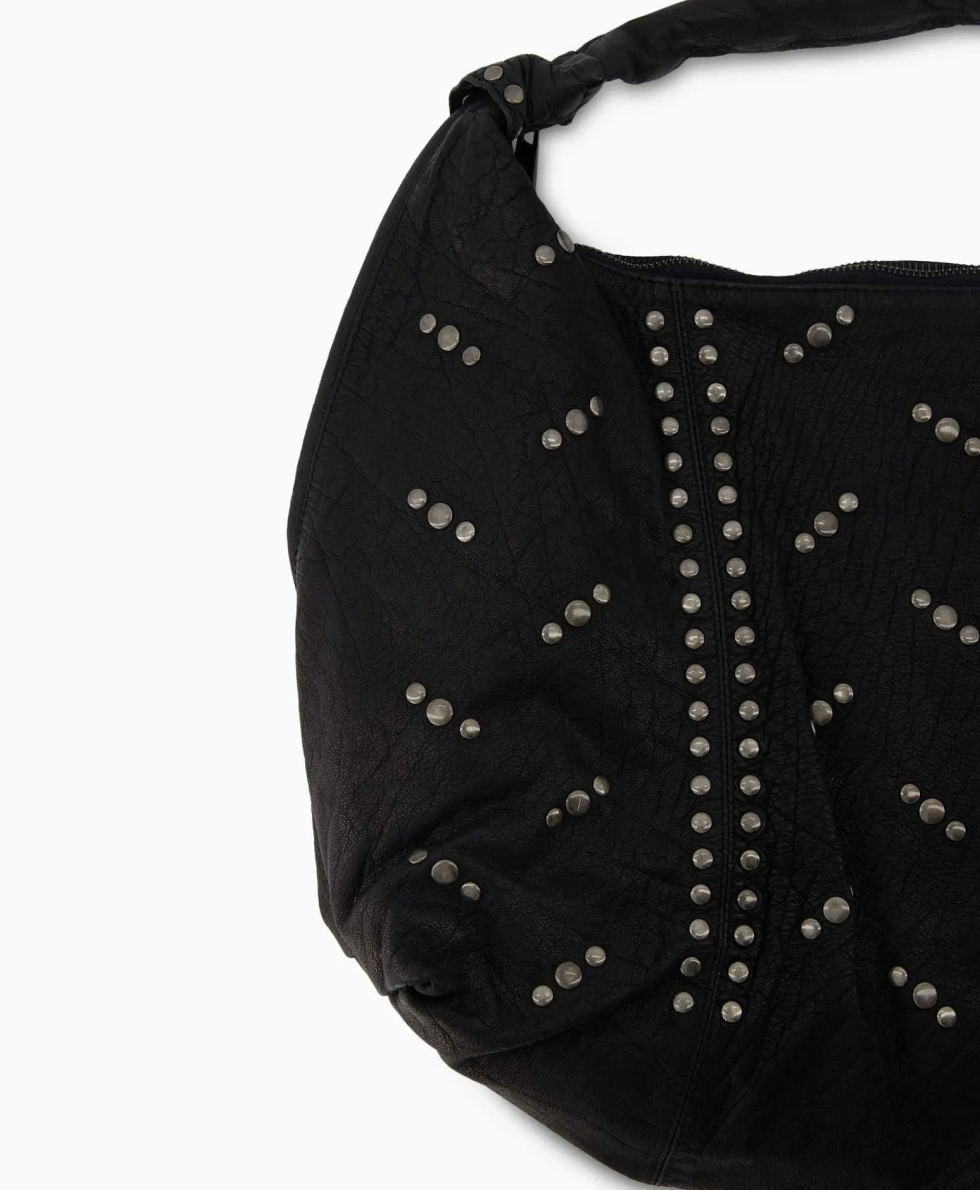 Tassen^Nunoo Bags Crossbody Tas Maxi Dandy Rivet Washed Black Zwart