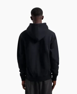Truien^Olaf Hussein Hoodie Blur Logo Zwart