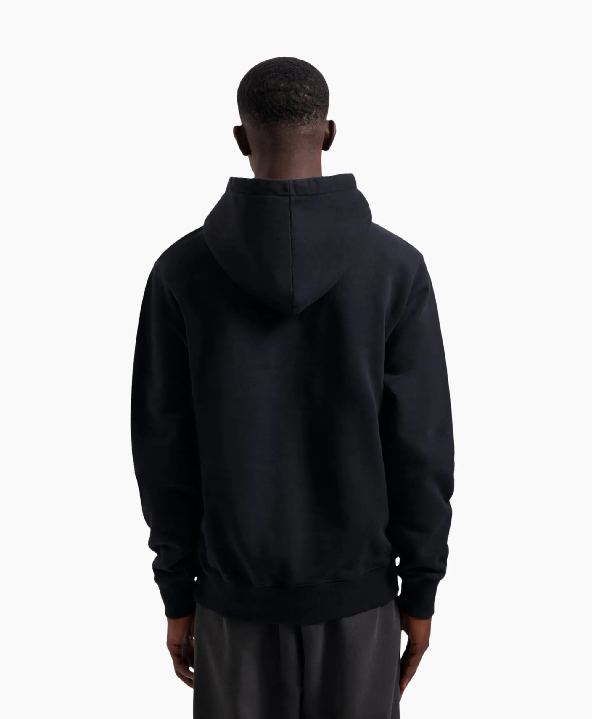Truien^Olaf Hussein Hoodie Blur Logo Zwart
