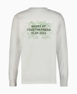 T-Shirts^Olaf Hussein Longsleeve Waves Of Togetherness Off White