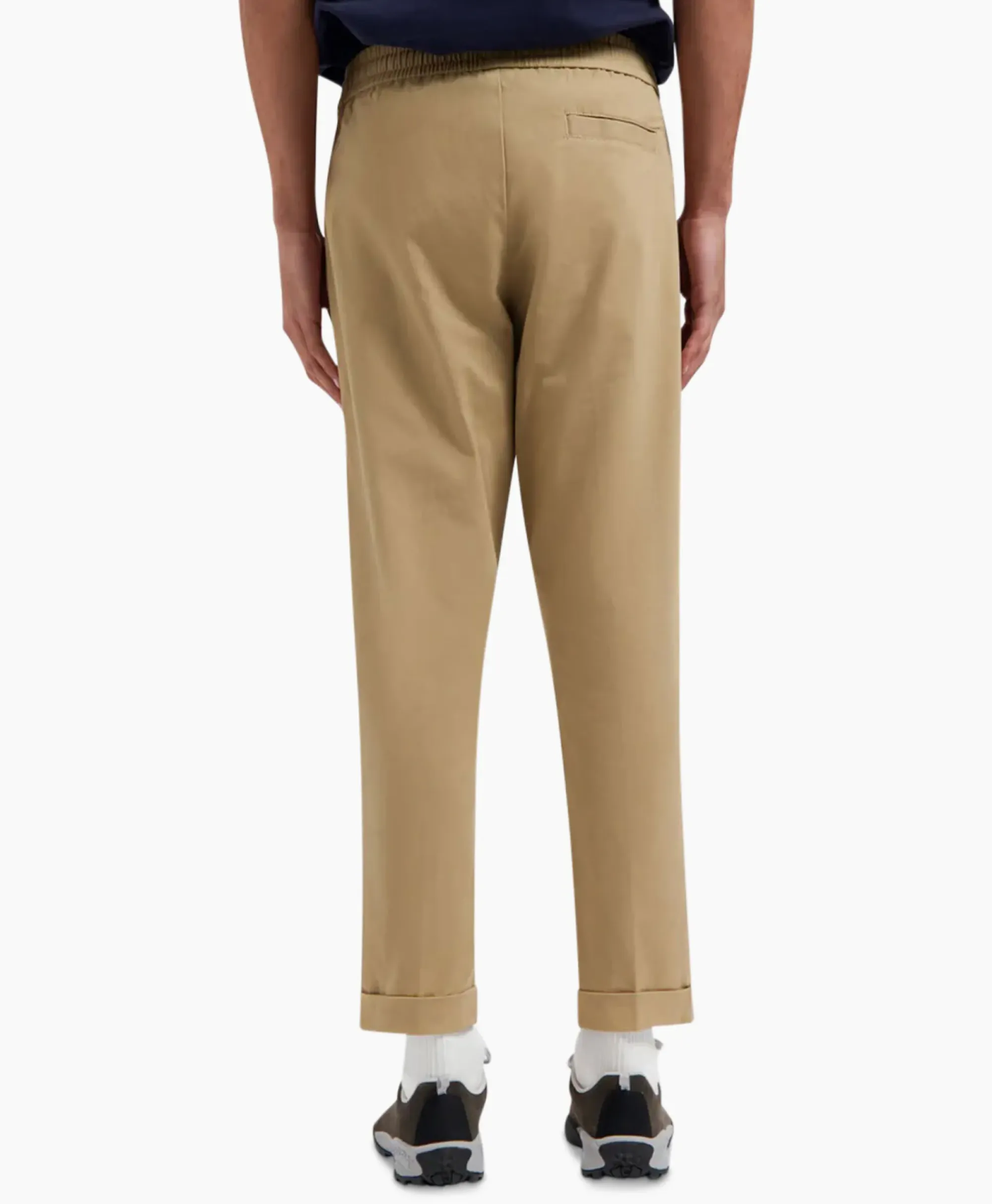 Broeken^Olaf Hussein Pantalon Slim Cotton Khaki