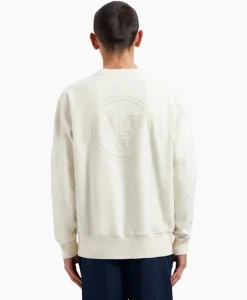 Truien^Olaf Hussein Pullover Face Chainstitch Off White