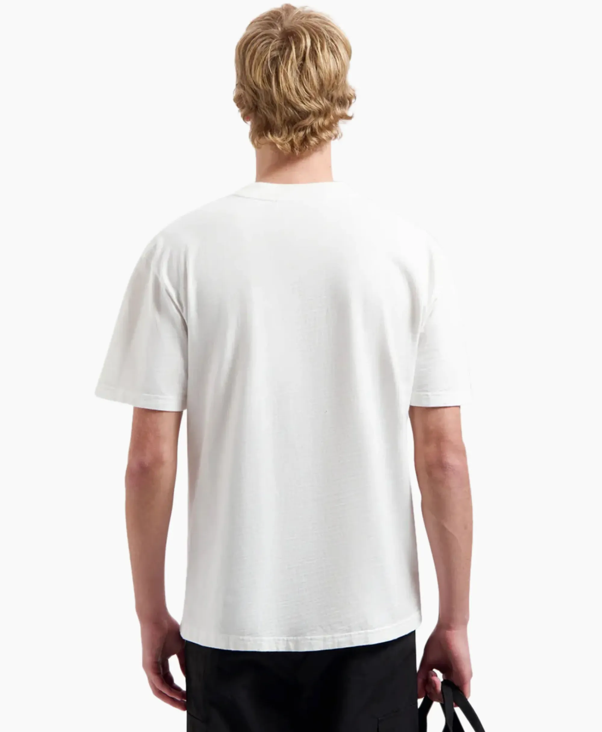 T-Shirts^Olaf Hussein T-Shirt Korte Mouw Watercolor Logo Slub Off White