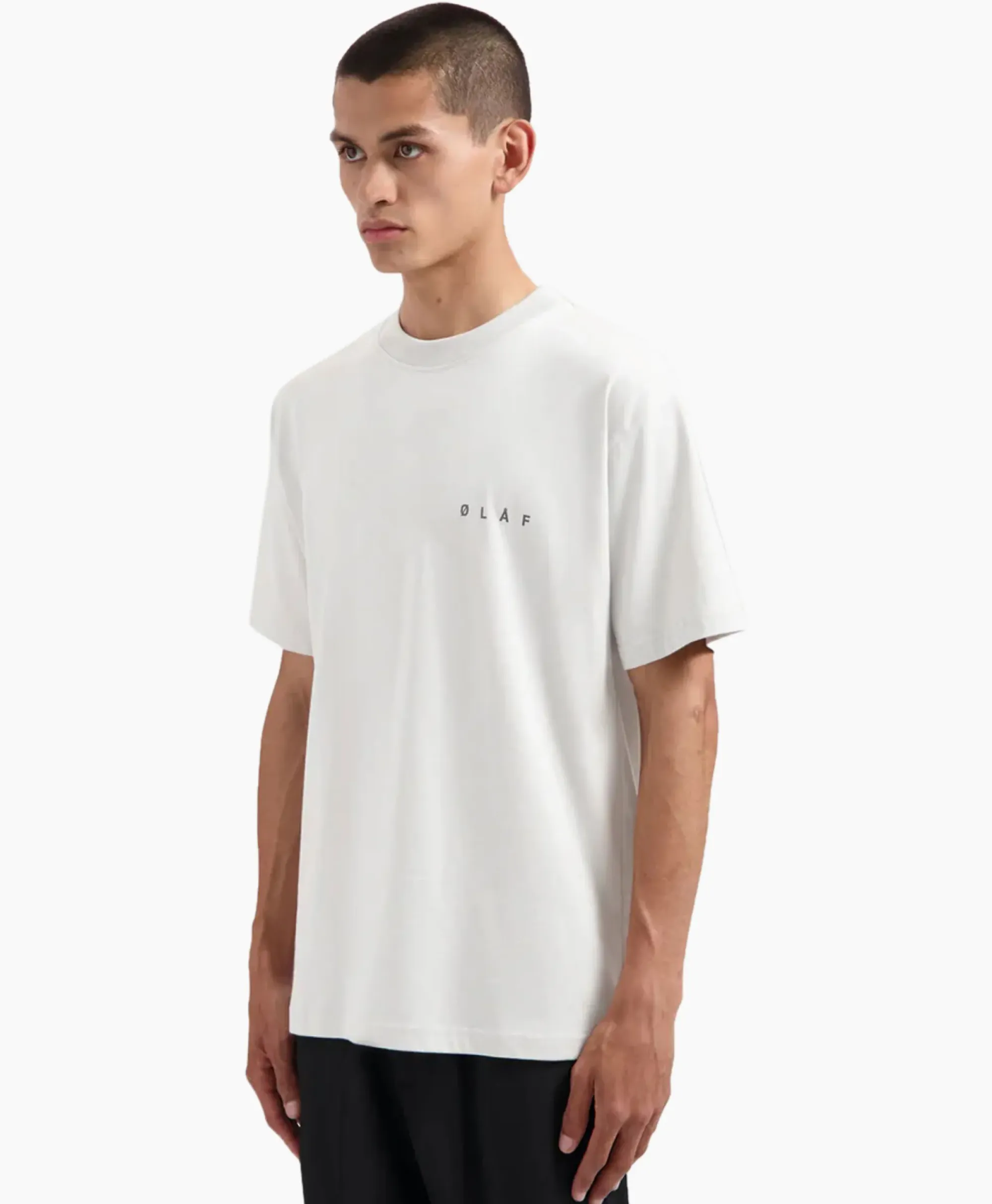 T-Shirts^Olaf Hussein T-Shirt Korte Mouw Face Wit