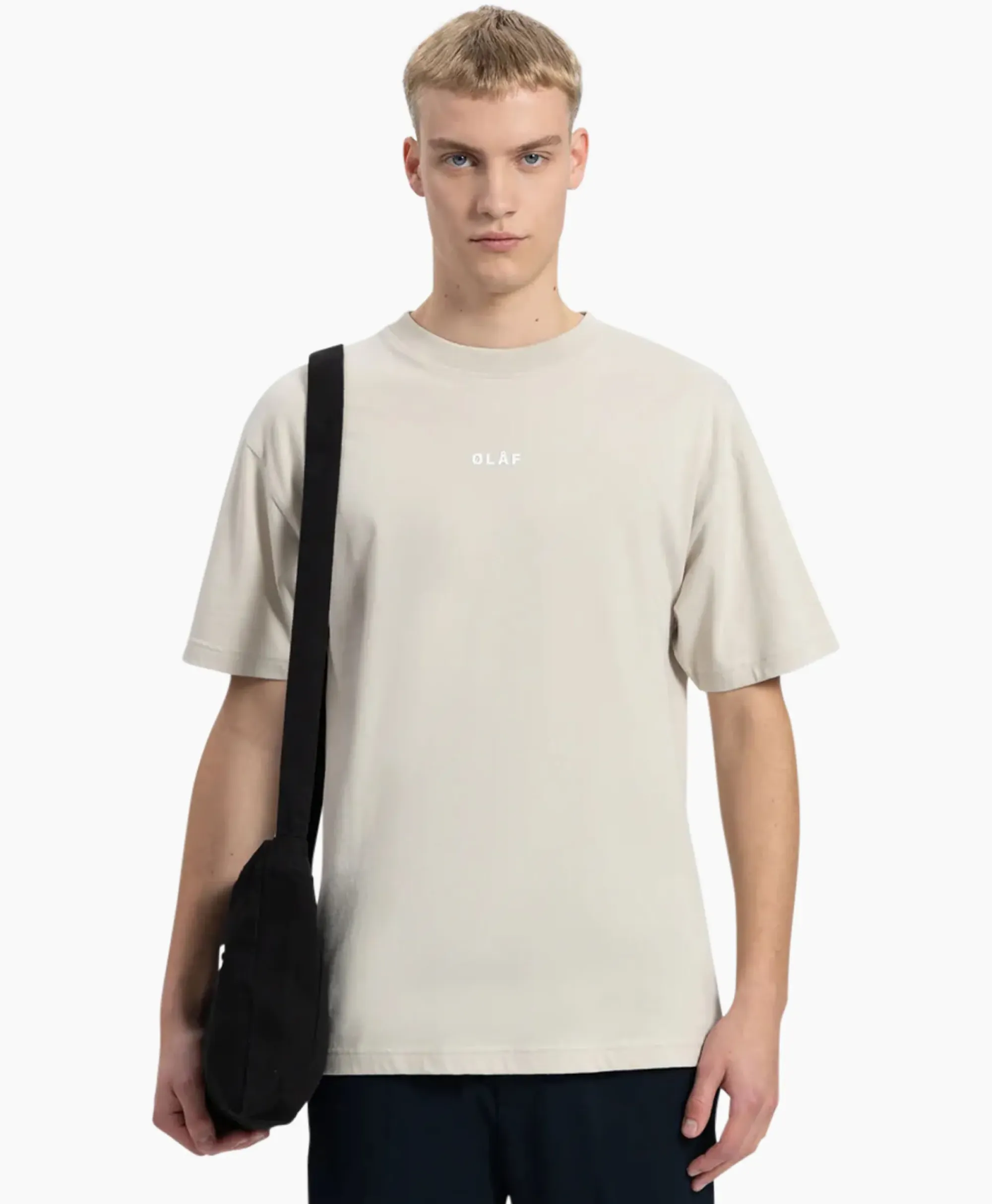 T-Shirts^Olaf Hussein T-Shirt Korte Mouw Block Beige