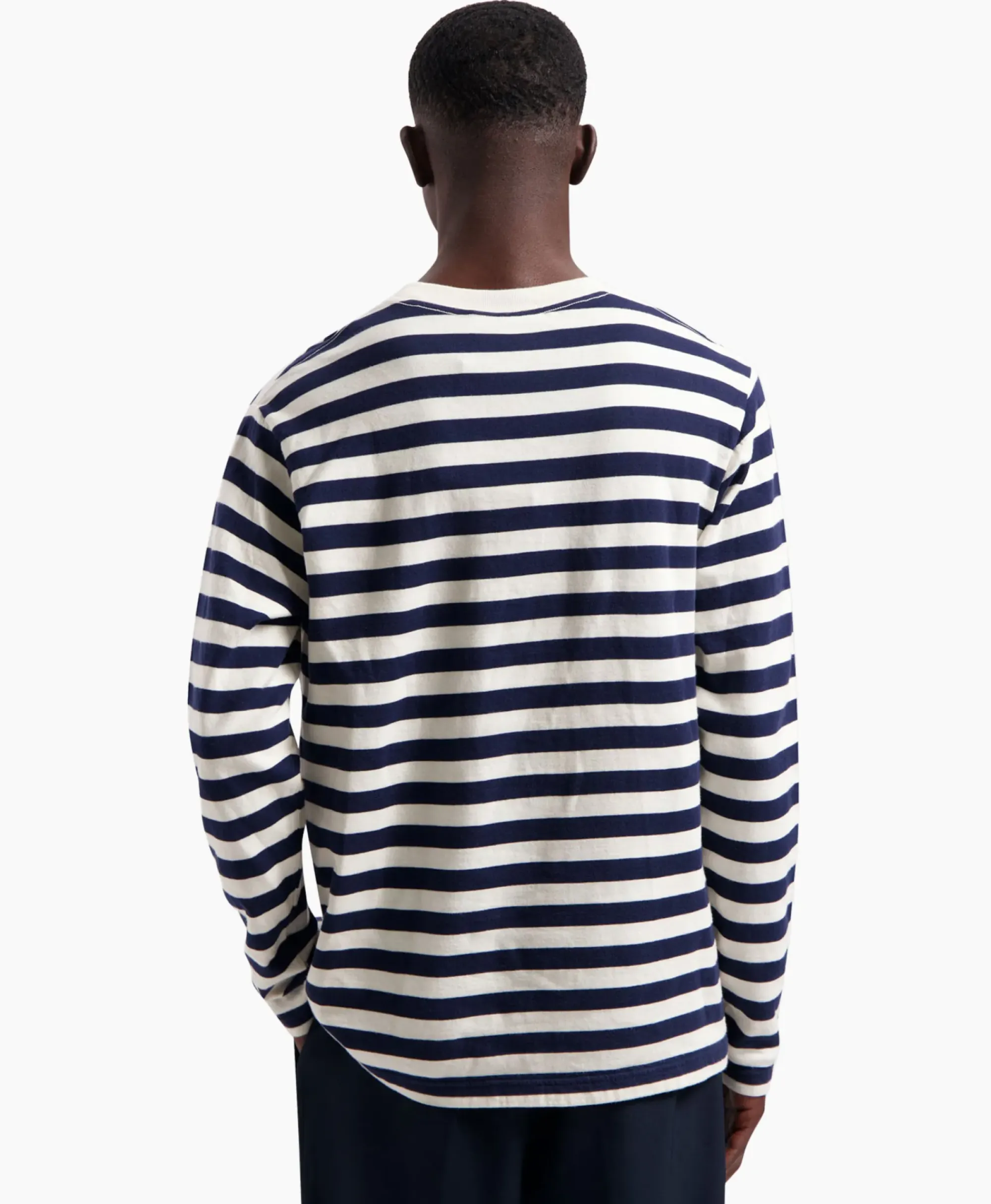 T-Shirts^Olaf Hussein T-Shirt Stripe Sans Ls Wit