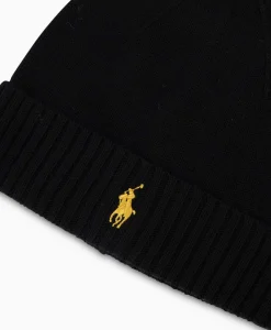 Mutsen^Ralph Lauren Muts Cold Weather Zwart Dessin
