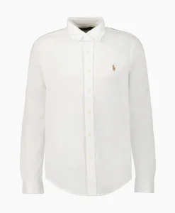 Overhemden^Ralph Lauren Overhemd Oxford Mesh Wit