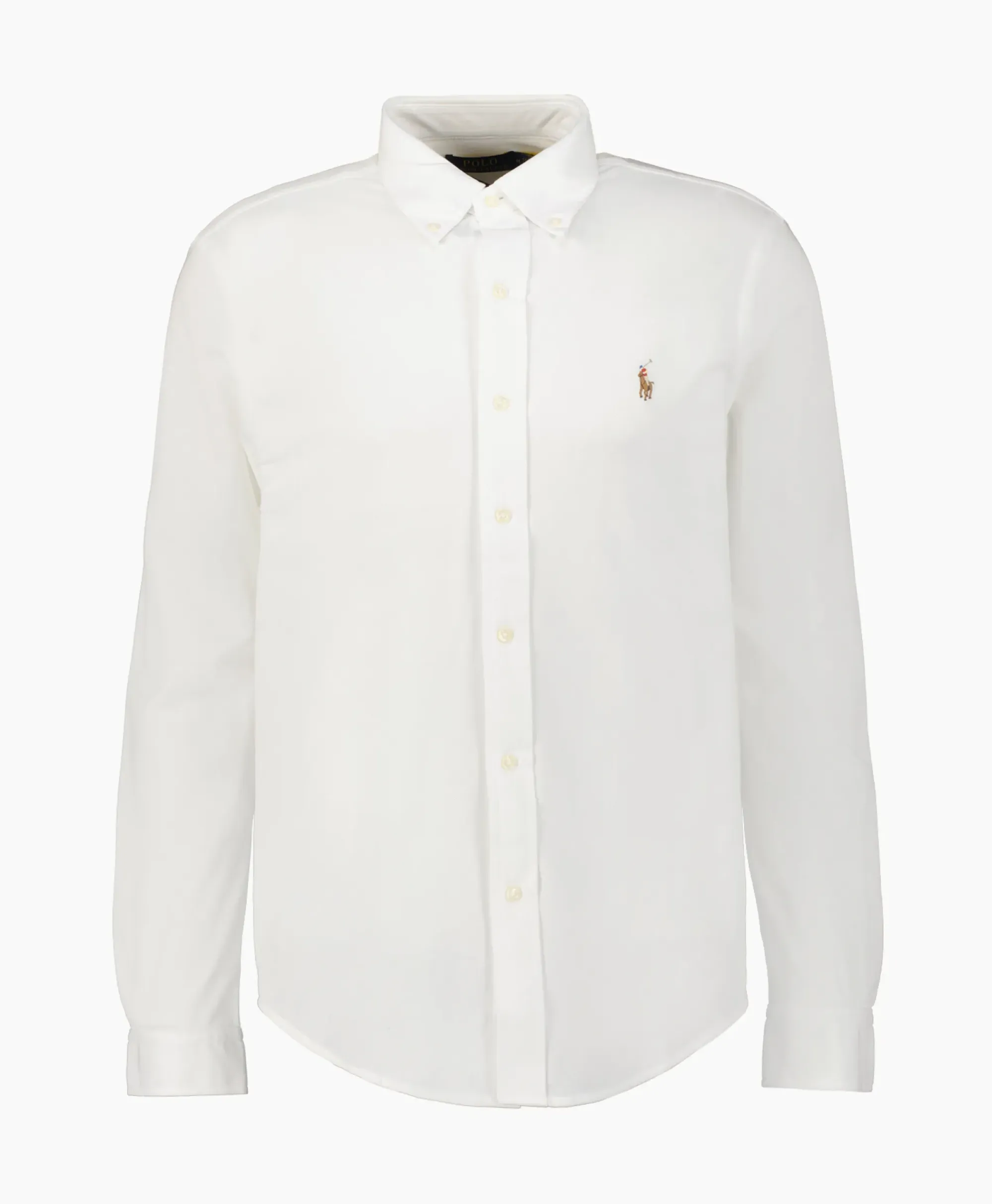 Overhemden^Ralph Lauren Overhemd Oxford Mesh Wit