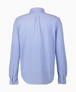 Overhemden^Ralph Lauren Overhemd Oxford Mesh Licht Blauw